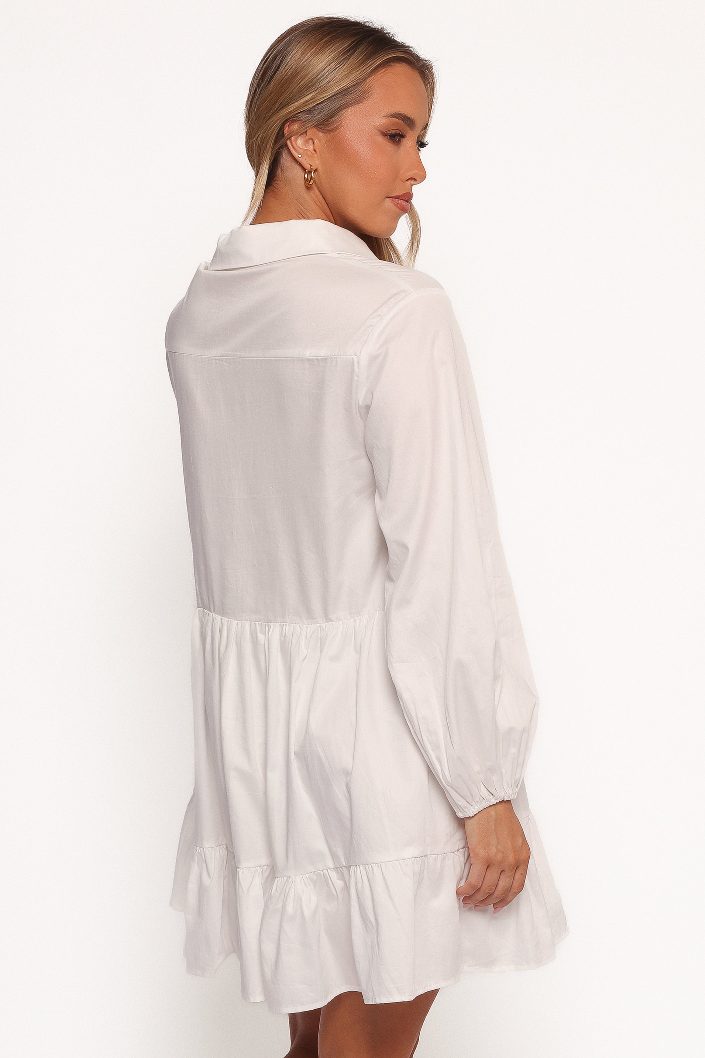 Carlotta Women's Long Sleeve Mini Dress - Elegant White Party Cocktail Dress for Night Out, Date Night & Special Occasions
