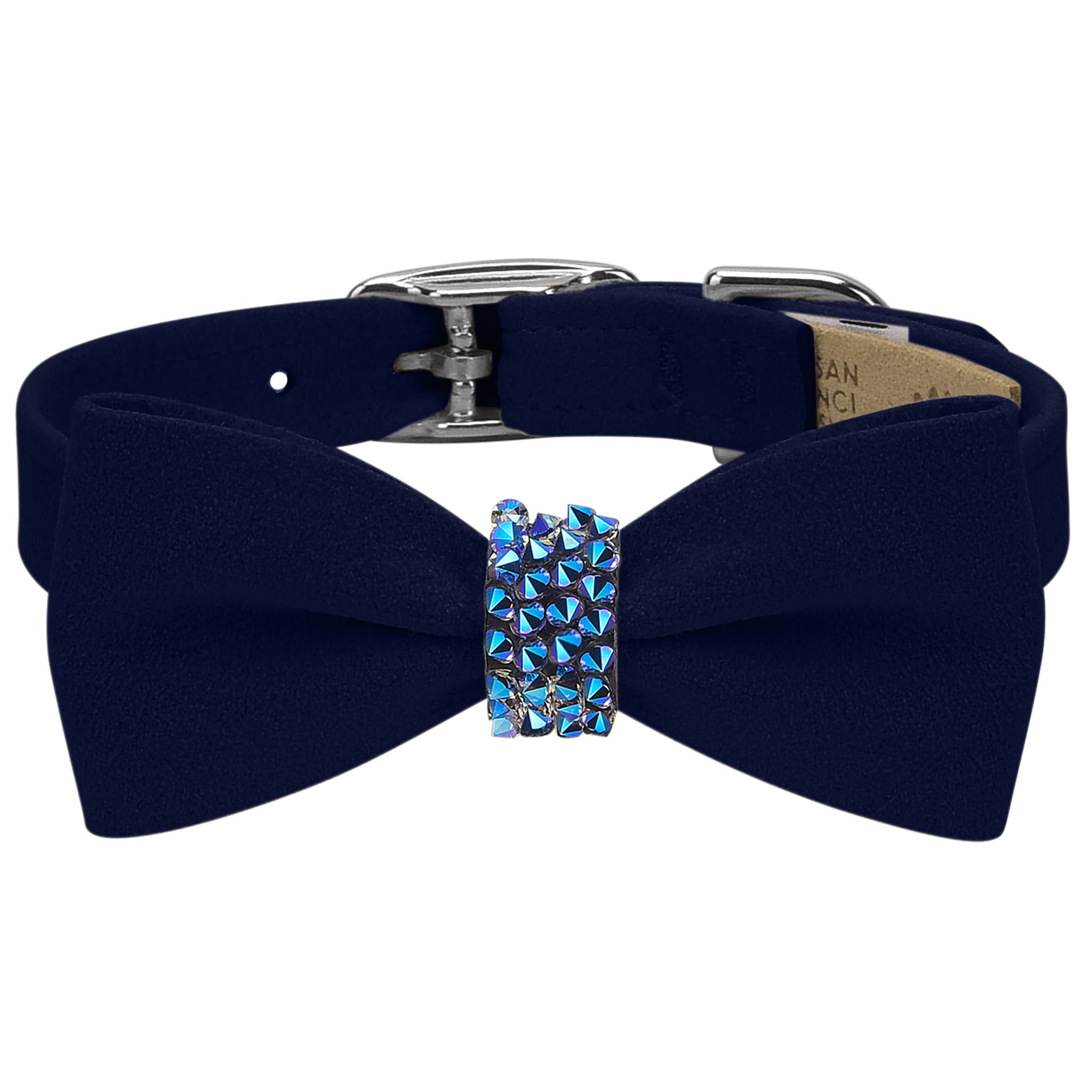 Midnight Purple Indigo Bow Tie - Adjustable Half Collar for Dogs - Perfect for Pet Weddings, Parties & Special Occasions