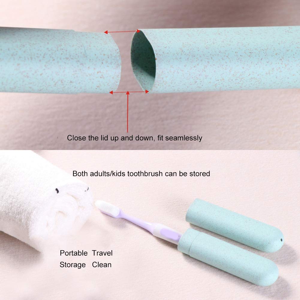 Portable Travel Toothbrush Case - Dustproof & Waterproof Toothbrush Protector Holder for Camping, Hiking & Vacation - Green Plastic Storage Box | Perfect for Travel, Gym, Office & Daily Use | Compact & Hygienic Solution for On-the-Go Oral Care