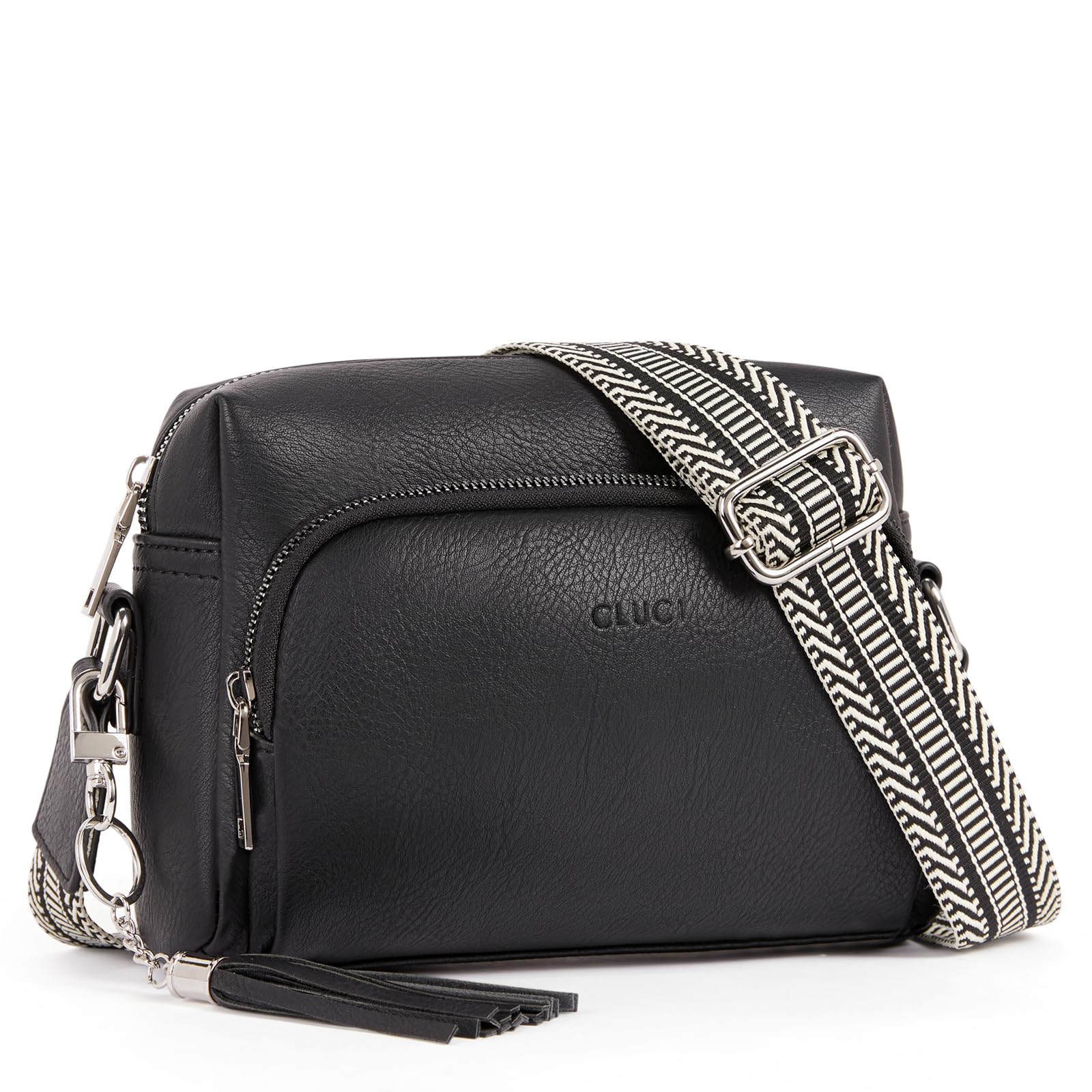 CLUCI Vegan Leather Crossbody Bags for Women - Adjustable Wide Strap Shoulder Handbag Purse | Perfect for Work, Travel & Everyday Use