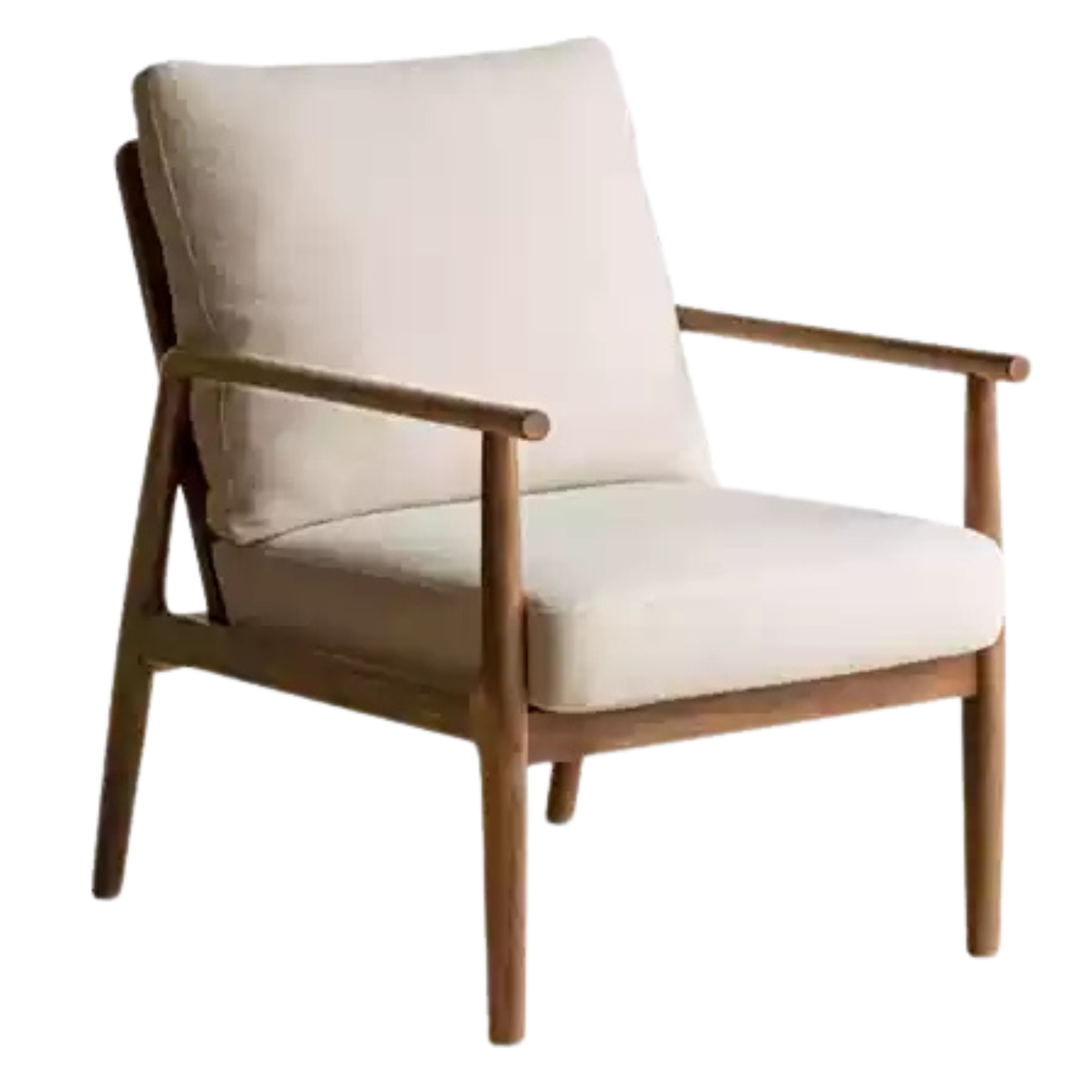 Premium Black Walnut and Ash Solid Wood Lounge Chair with Backrest - Perfect for Living Room, Reading Nook, or Office Relaxation