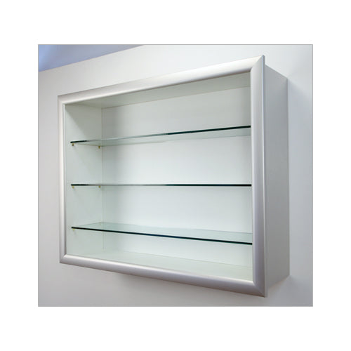 36x60 Shadow Box Display Case with Glass Shelves - Metal Framed Super Wide Face (4 Deep) - Perfect for Collectibles, Memorabilia & Retail Displays