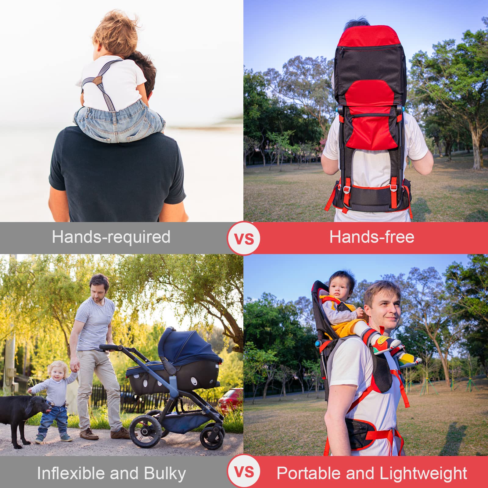 **Ergonomic Baby Hiking Backpack Carrier with Adjustable Shoulder Straps, Rain Cover & Sun Shade – Supports 6 Months to 3 Years (Up to 40 lbs) – Perfect for Outdoor Adventures, Hiking, Travel & Daily Walks**