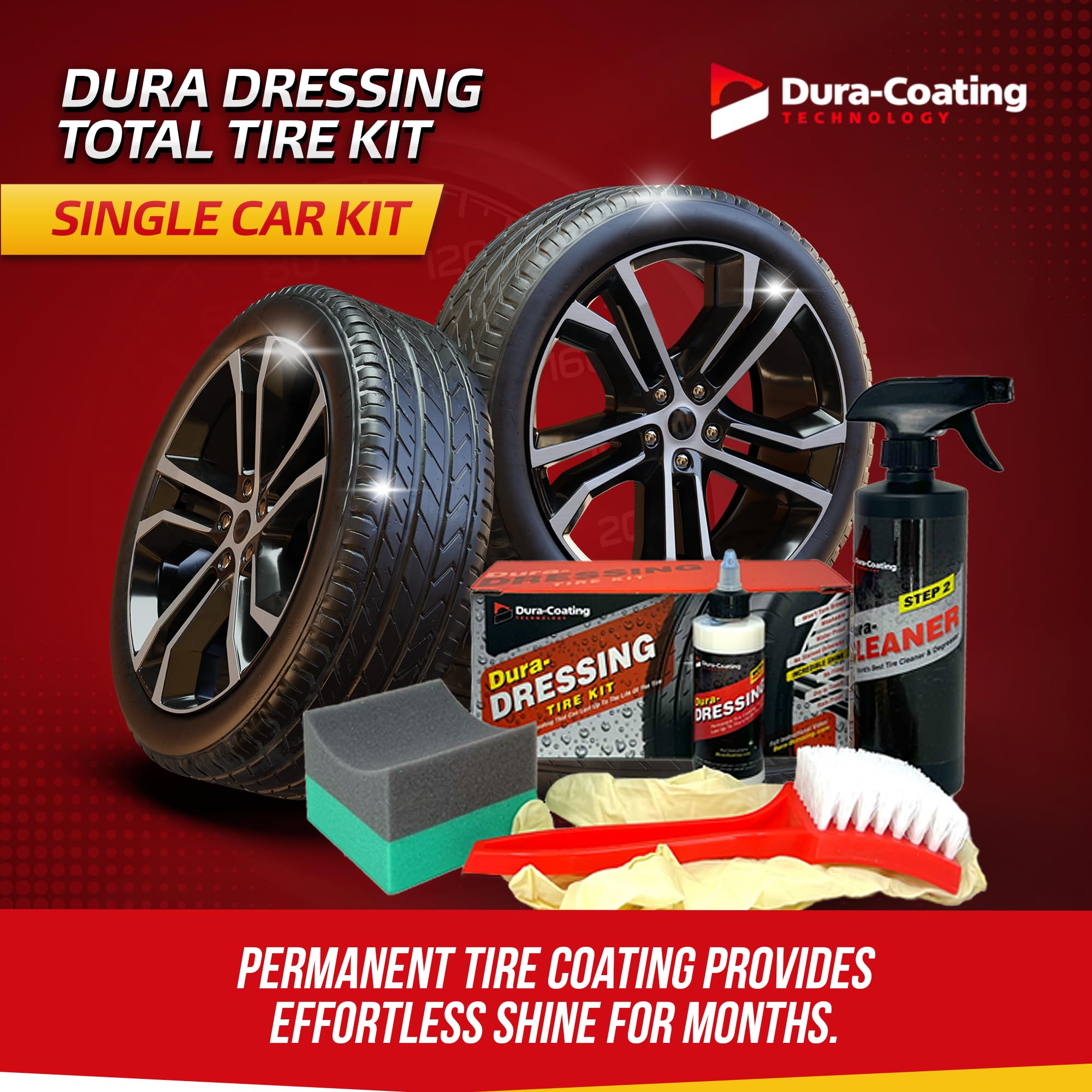 DURA-COATING TECHNOLOGY Ultimate Car Detailing Kit - Premium Car Wash & Tire Care Bundle with Dura-Dressing for Complete Vehicle Protection | Perfect for Car Enthusiasts & Professional Detailing