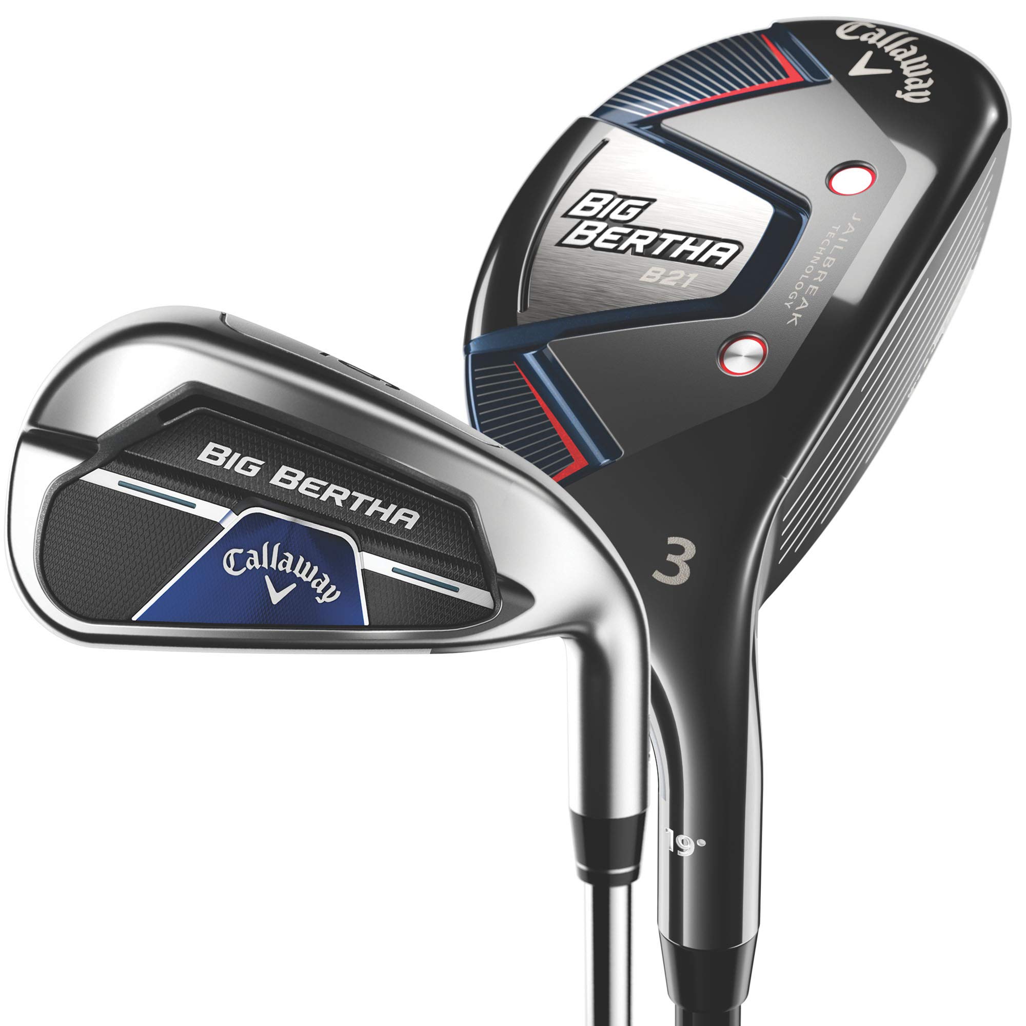 Callaway Big Bertha B21 Combo Iron Set - Premium Golf Clubs for Men & Women - Forgiving Hybrid Irons for Improved Distance & Accuracy - Perfect for Beginners & High Handicappers on the Course