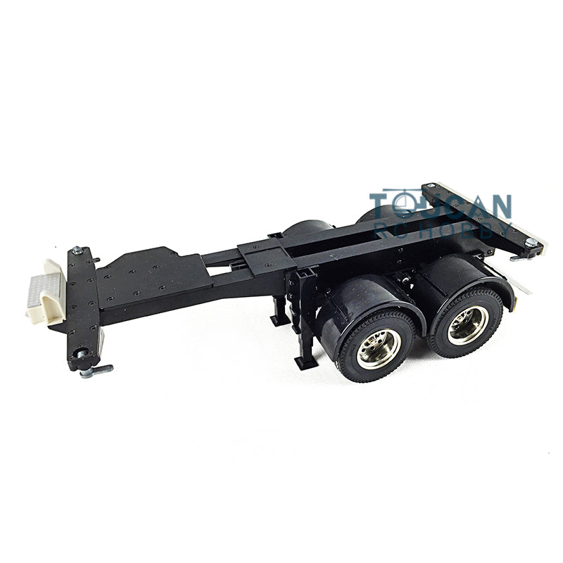 20ft 2-Axle Unassembled Metal Semi Trailer Kit for DIY Remote Control Truck & Tractor Models - 1/14 Scale Electric RC Car Accessory - Perfect for Hobbyists, Collectors & RC Enthusiasts