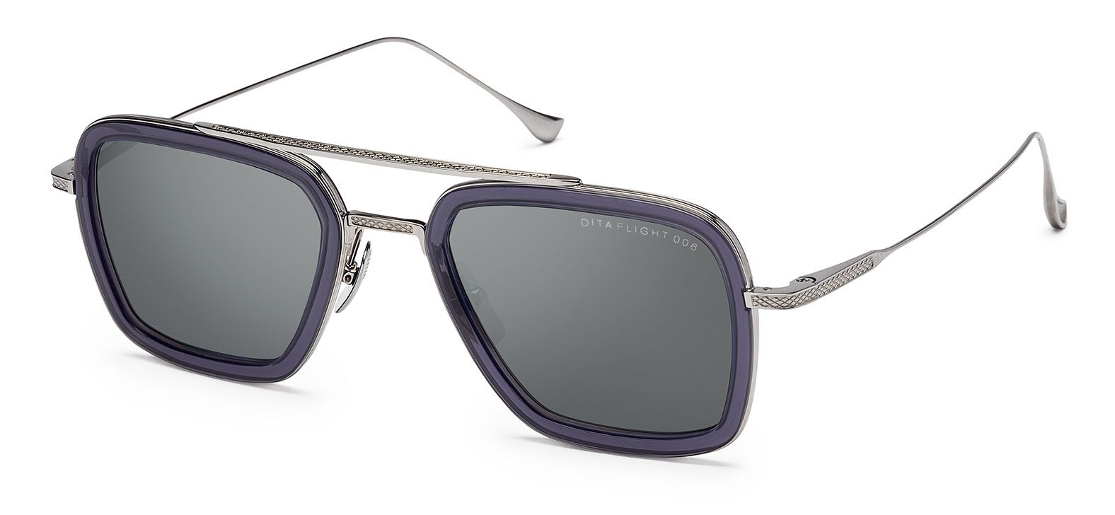 Dita Flight 006 7806 G Smoke Grey Sunglasses - Premium Polarized Aviator Style for Men & Women - Perfect for Driving, Travel & Outdoor Activities