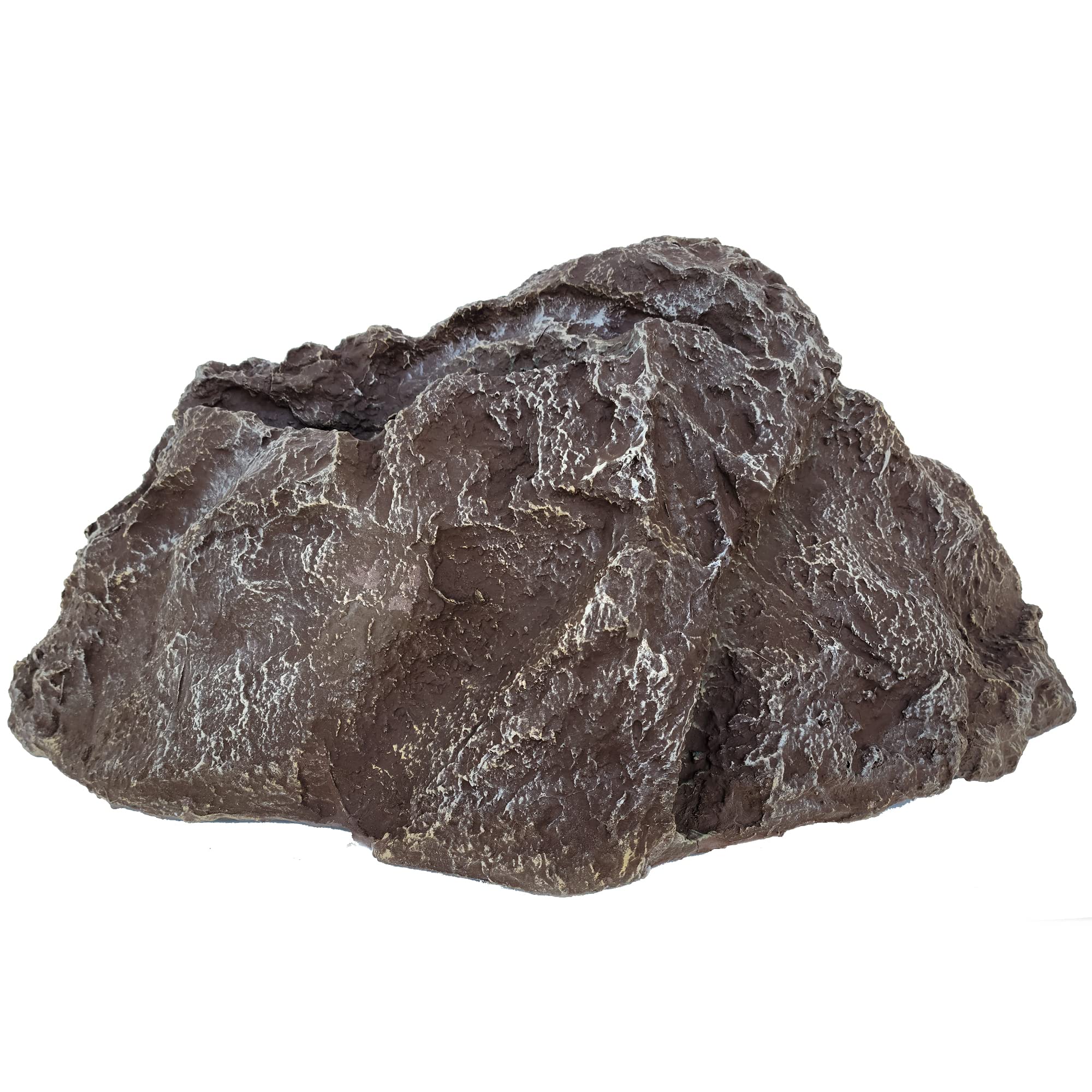 FOREVER BAMBOO Artificial Rock Well Pump Cover - 13x28x30 Inch Fiberglass Boulder for Landscaping | Hide Pipes & Utilities | Durable Faux Rock Decoration for Backyard, Garden & Outdoor Decor | Large River Brown