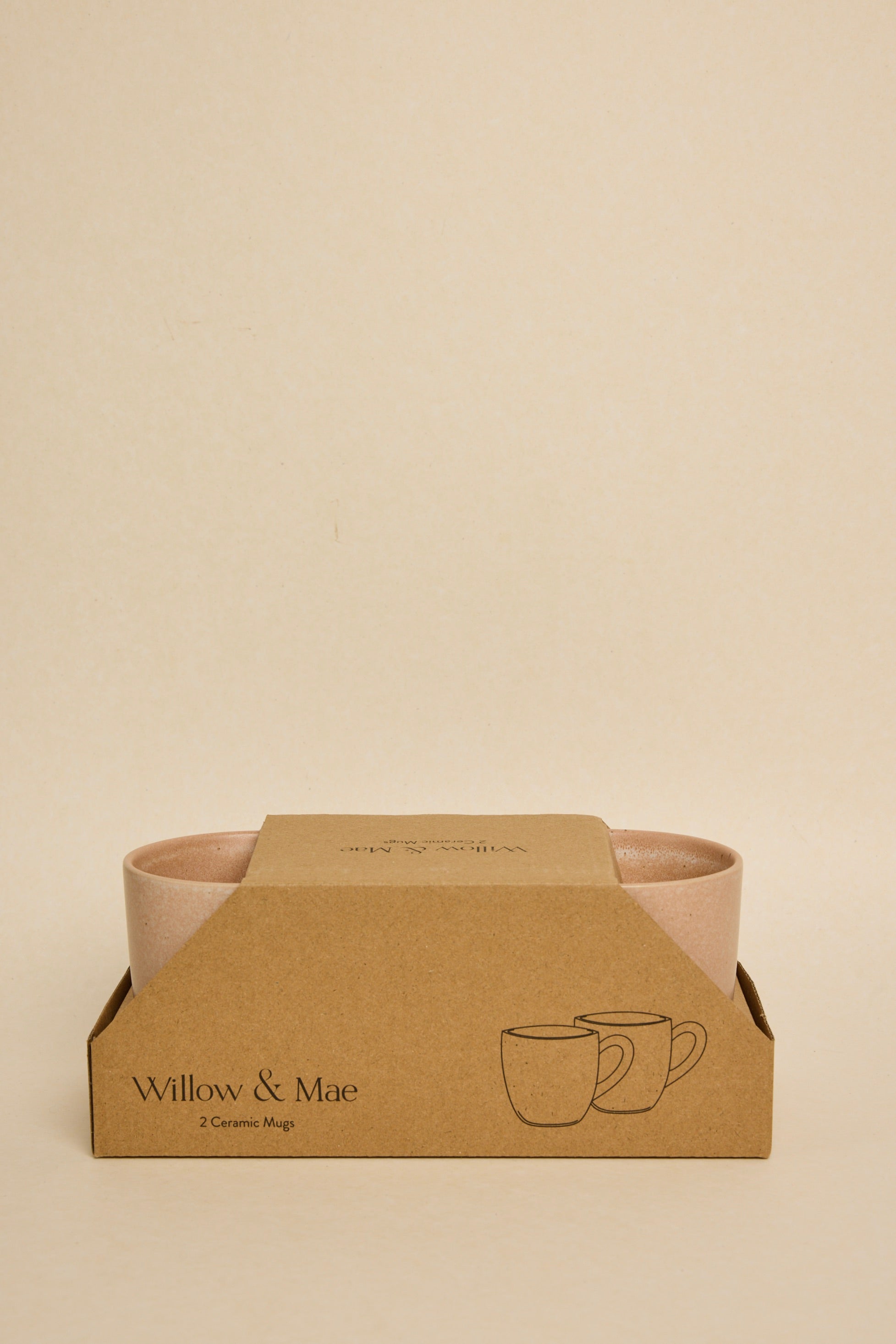 Caffeine Fix Pink Speckle Coffee Mugs Set of 2 - Perfect for Home, Office & Gift Giving