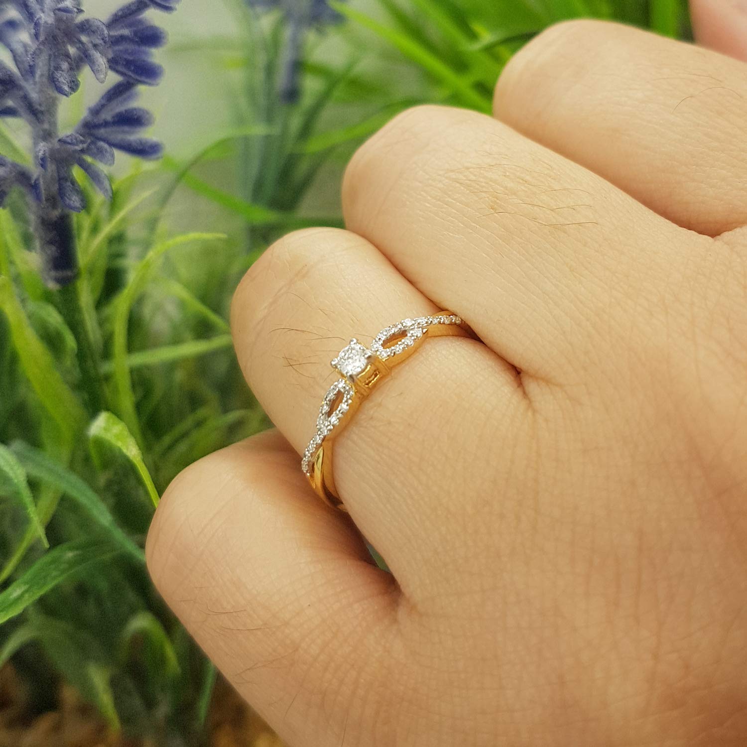 Dazzlingrock Collection 0.20 Carat 18K Solid Gold Round Diamond Engagement Ring for Women - Perfect for Bridal, Promise, Anniversary & Wedding Jewelry Gifts
