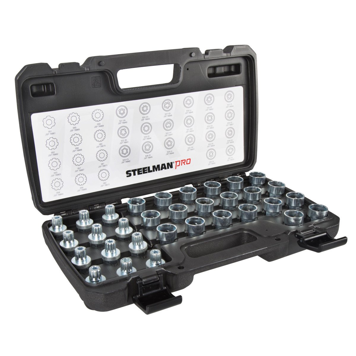 STEELMAN PRO 78838 32-Piece Volkswagen Master Wheel Lock Key Set - Compatible with VW Audi - Anti-Theft Lug Nut Removal Kit for Car Wheel Security & Maintenance