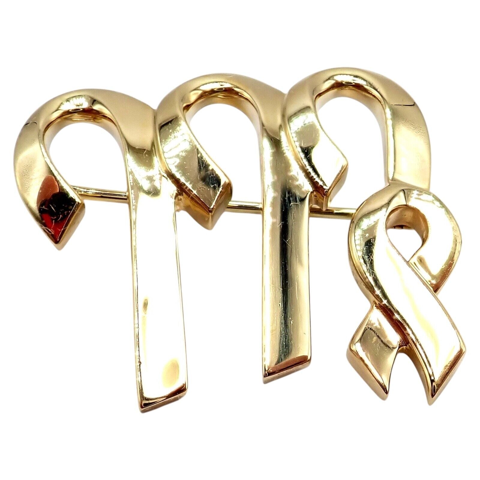 Authentic Tiffany & Co Paloma Picasso 18k Yellow Gold Zodiac Virgo Pin Brooch - Elegant Jewelry Gift for Virgo Women, Perfect for Special Occasions & Collectors