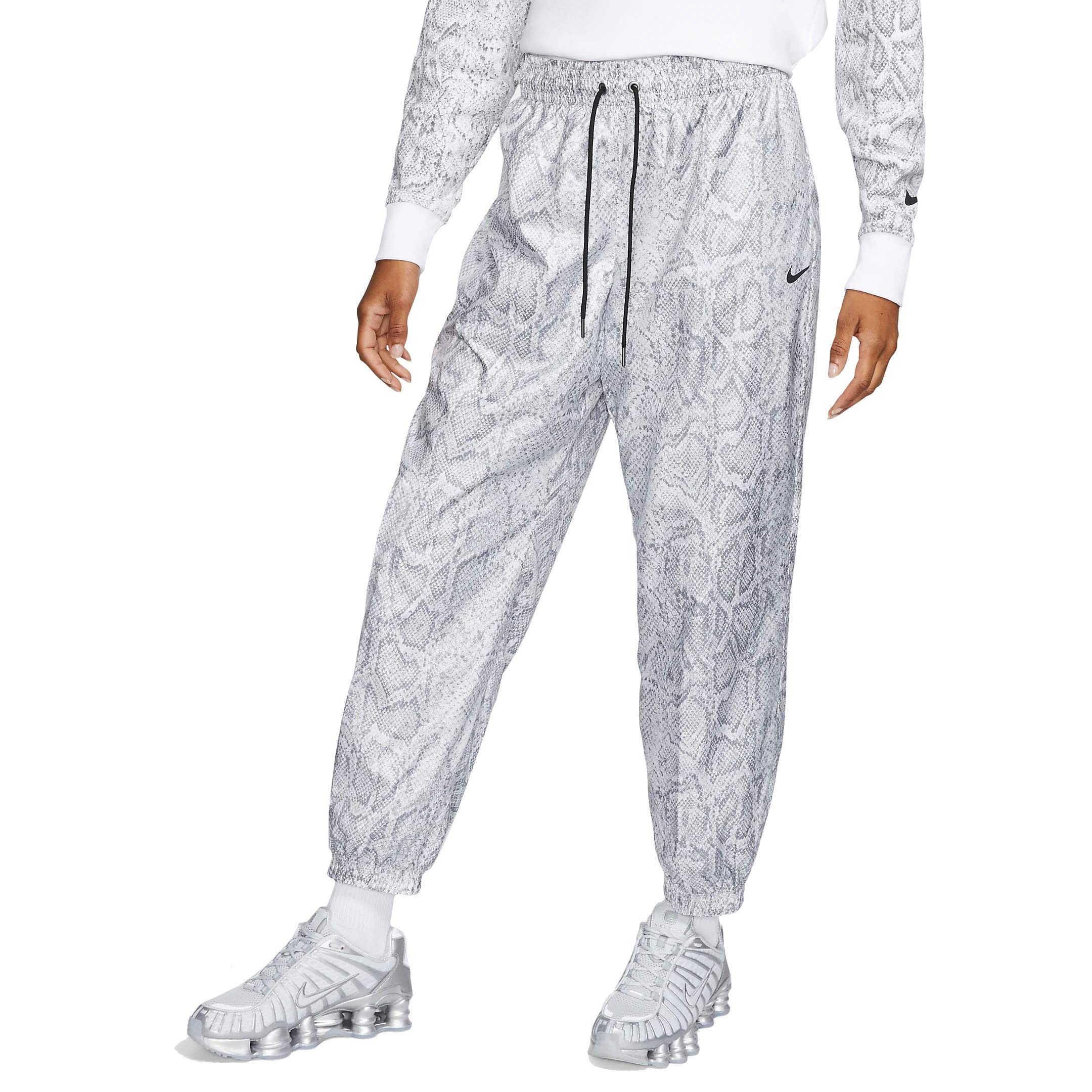 Nike Sportswear Women's Woven Athletic Pants - Breathable Comfort Fit - Size Small (White) - Perfect for Yoga, Running & Casual Wear