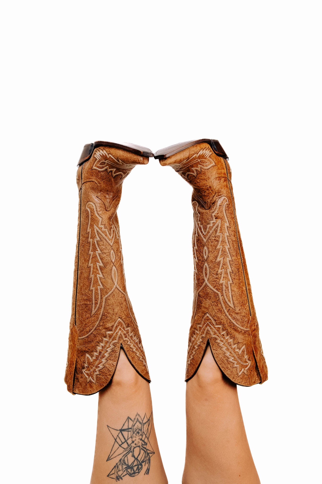 Maggie Women's Knee High Wide Calf Snip Toe Cowgirl Boots - Western Style Riding Boots for Country Dancing, Rodeo & Fashion Outfits