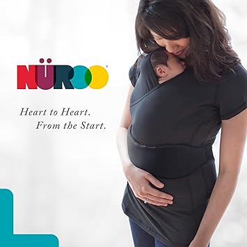 NuRoo® Black Short Sleeve Baby Carrier Shirt for Women - Hands-Free Infant Wearing Solution (8005-8008) | Perfect for Nursing, Shopping & Outdoor Activities