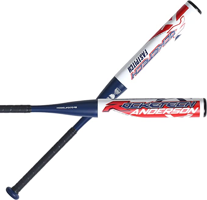 2021 Anderson Rocketech Fastpitch Softball Bat - Lightweight Aluminum Alloy, Red/White/Blue - Perfect for Youth & Adult Fastpitch Games, Tournaments & Practice Sessions