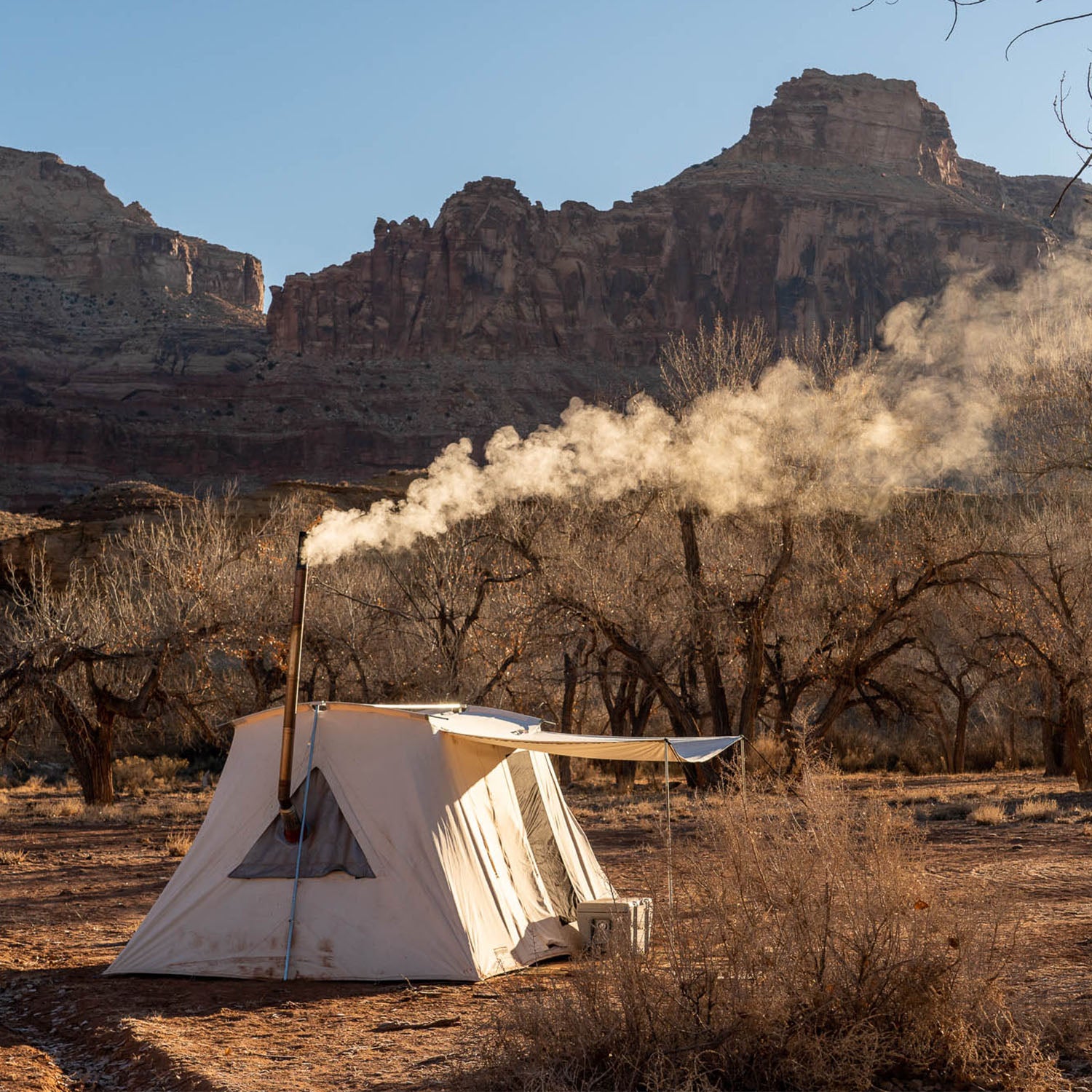 Woodlander Medium Springbar Hot Tent Bundle - Lightweight & Durable Camping Tent for All Seasons | Perfect for Backpacking, Hiking & Outdoor Adventures