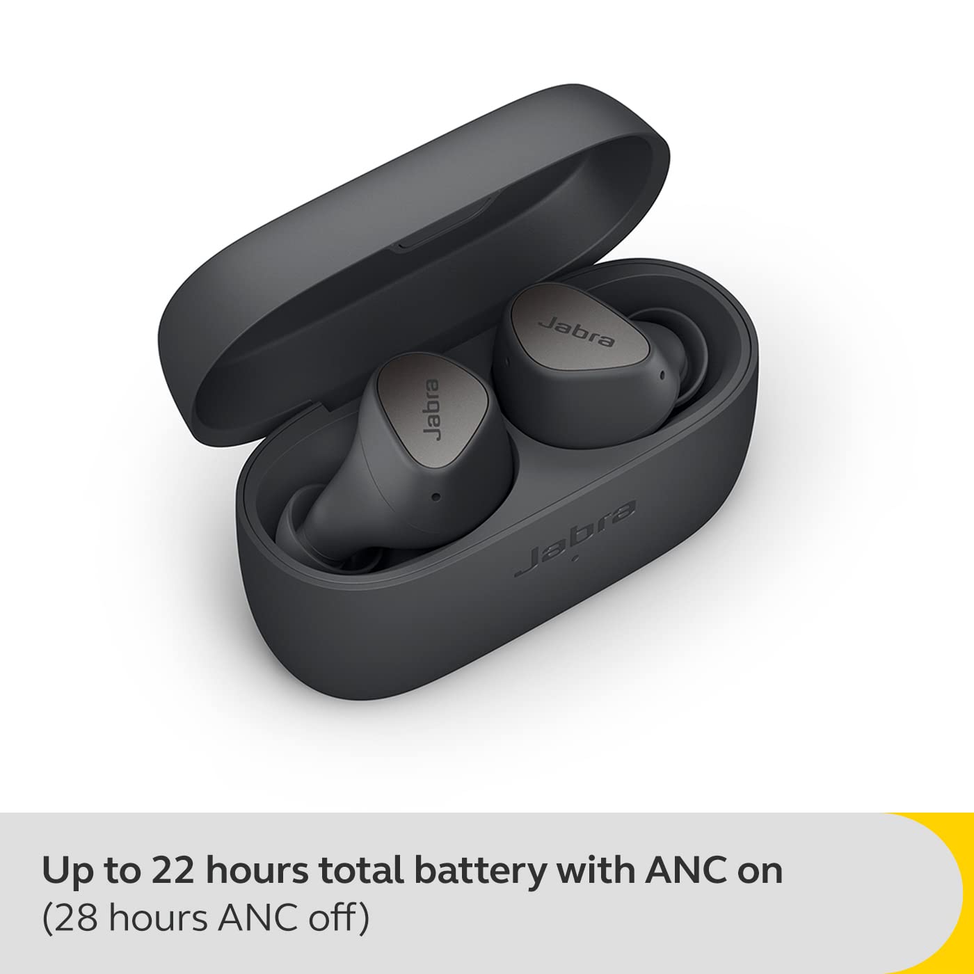 Jabra Elite 4 True Wireless Earbuds - Dark Grey | Active Noise Cancelling Bluetooth Headphones for Running, Gym & Workouts
