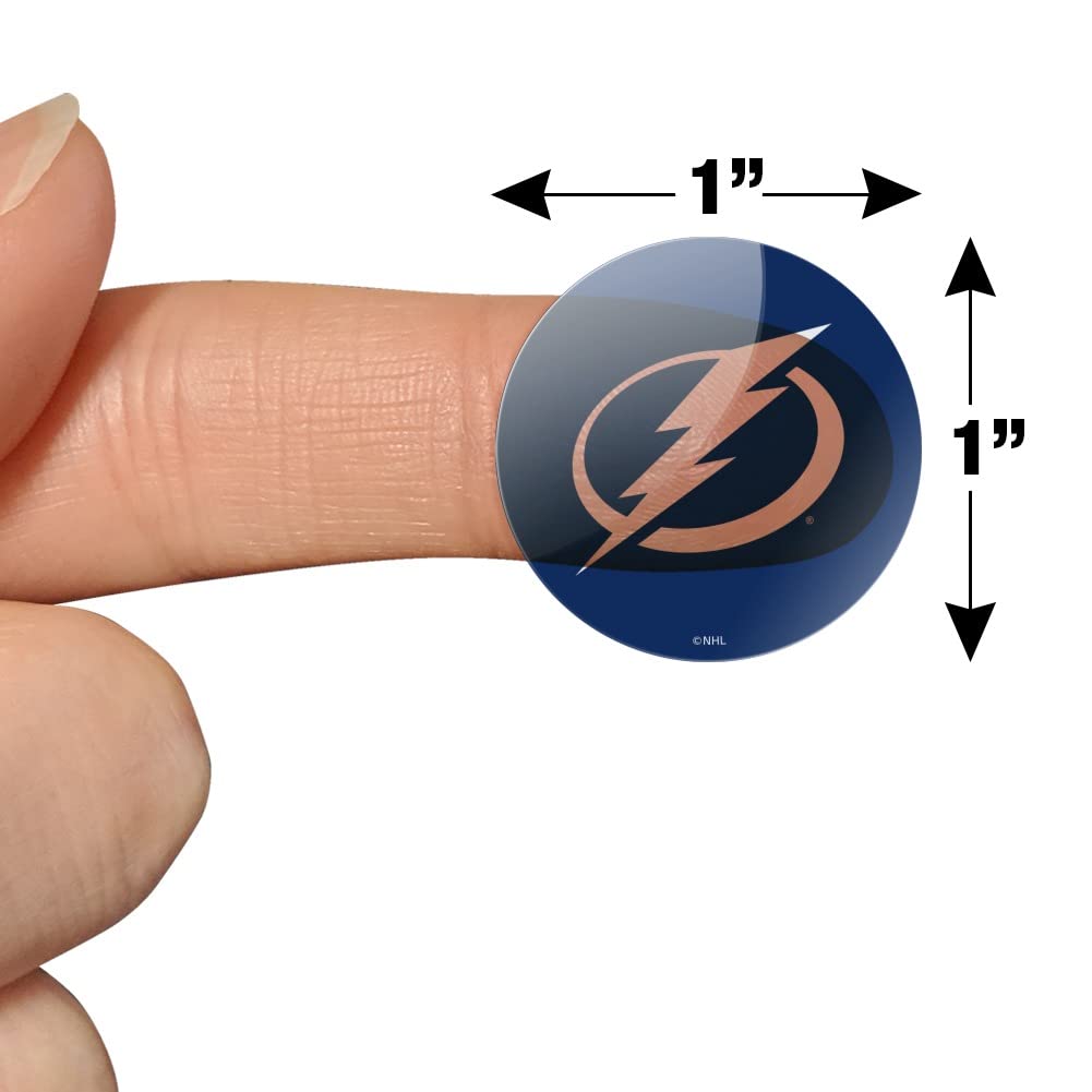 Tampa Bay Lightning Logo 1 Inch Clear Stickers for Planner, Calendar, Scrapbooking, DIY Crafts - Perfect for Bullet Journals, School Projects & Gift Decoration