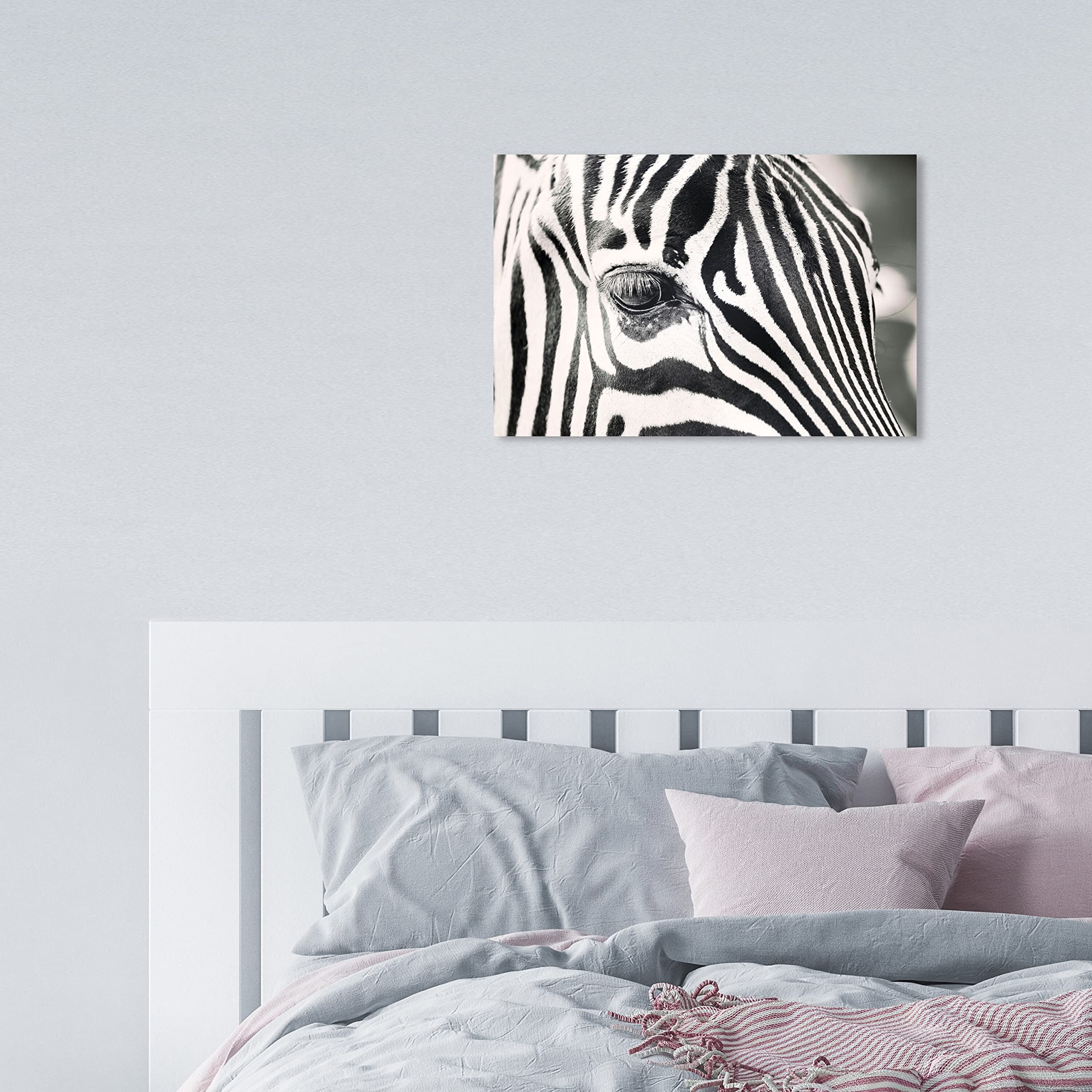 Oliver Gal Artist Co. Natural Stripes Animal Wall Art Canvas Print - 45x30 Inches Black & White Modern Home Decor | Perfect for Living Room, Bedroom & Office