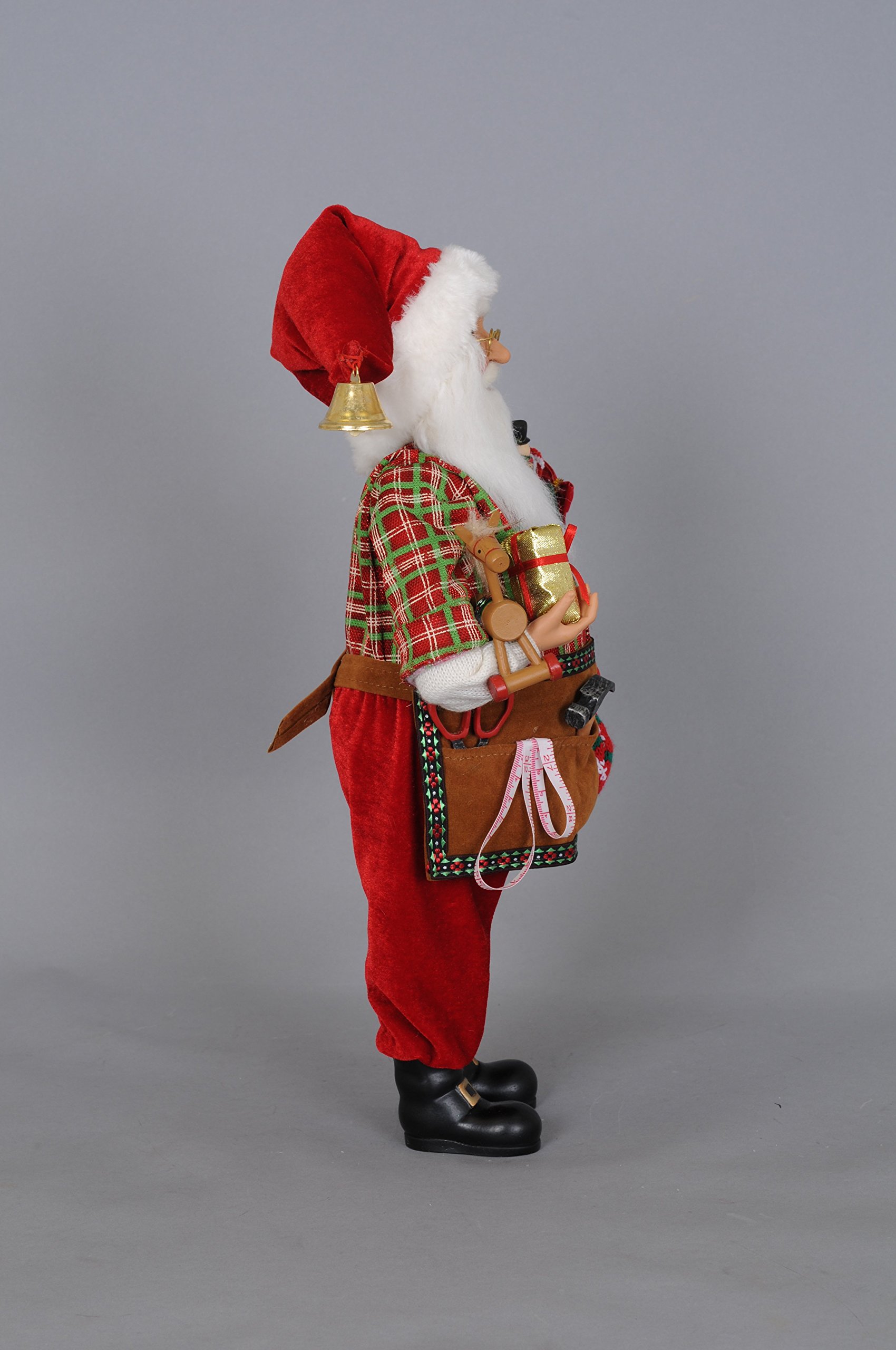 Karen Didion Santa Claus Toy - Handmade Christmas Decoration for Holiday Home Decor, Tree Ornament & Gift