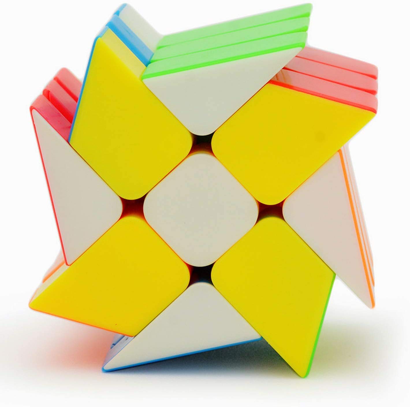 Authfort Qiyi Windmill V2 3x3 Speed Cube - Stickerless Magic Puzzle Cube (27 Pieces) for Kids & Adults - Perfect for Speedcubing, Brain Training & STEM Learning