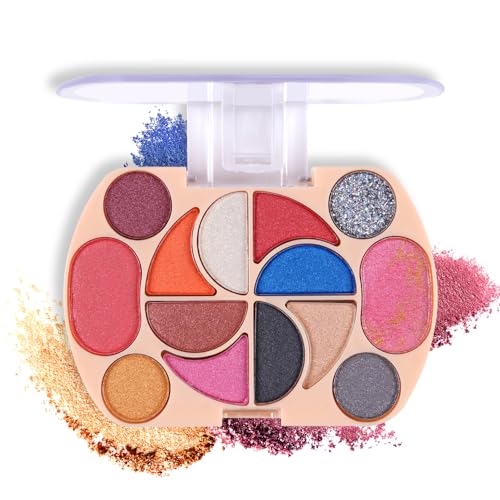 ELPIS GOLD All-in-One Makeup Kit with Eyeshadow, Highlighter & Lip Colors - Portable Compact Makeup Palette (SH02) for Everyday Glam, Party & Travel Beauty Essentials