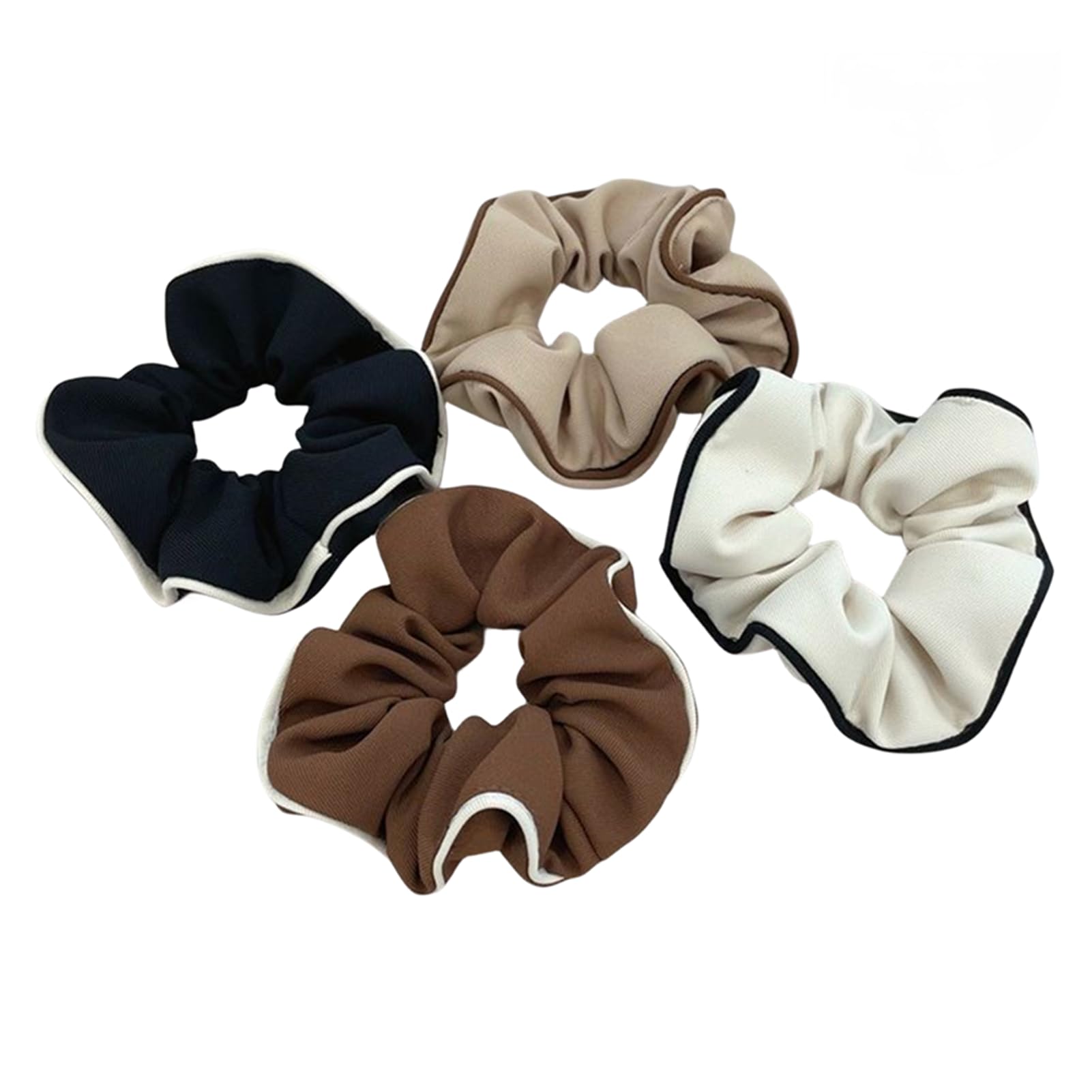 Elegant Hair Scrunchies (4pcs) - Perfect for Work & Gym