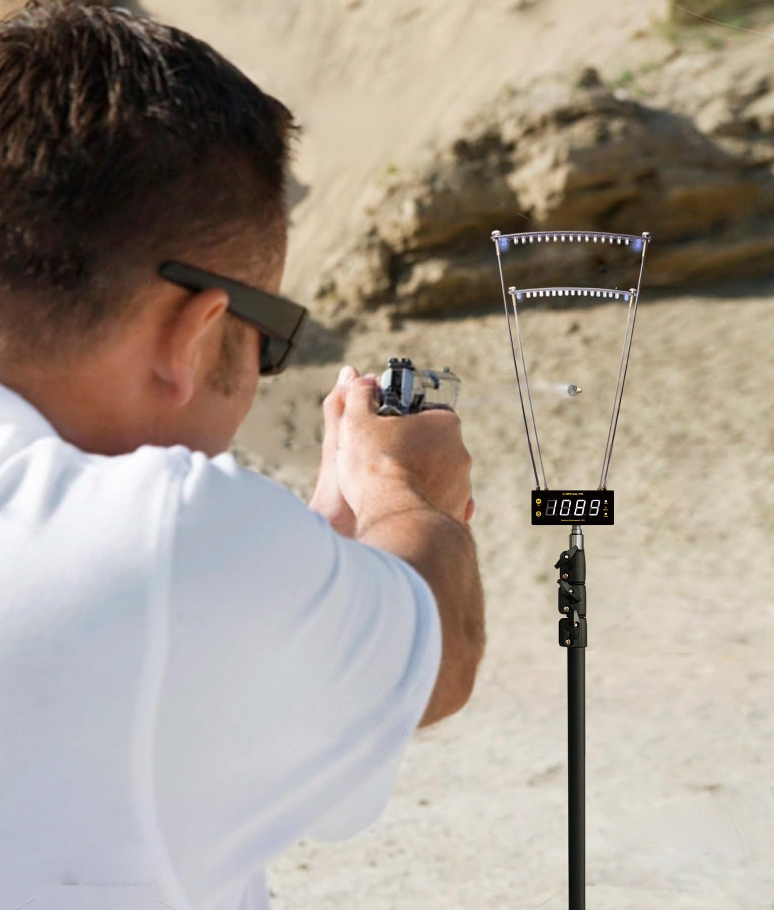 **Bluetooth Shot Timer for Shooting Competition - Loud Beeper, Multifunctional Firearms Timer for Training & Range Practice | Perfect for Shooters, RO, and Competitive Events**