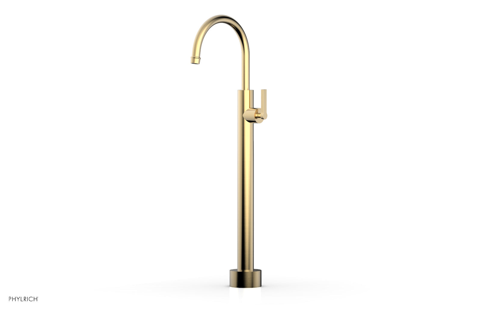 HEX MODERN Low Floor Mount Tub Filler with Lever Handle - Model 501 47 04 - Perfect for Modern Bathroom Renovations and Spa-Like Showers
