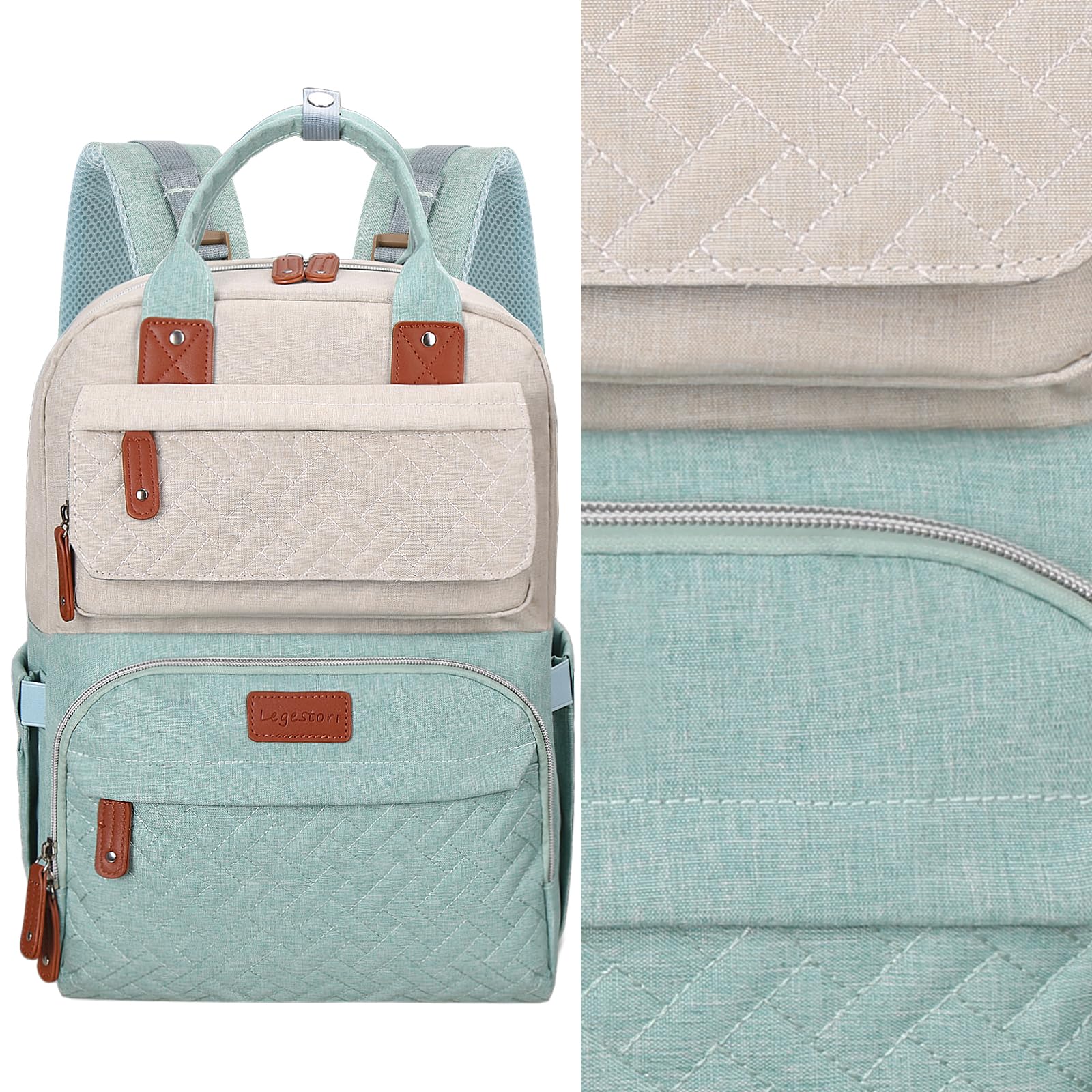 **Waterproof Diaper Backpack for Moms & Dads - Large Baby Travel Bag with Insulated Bottle Pockets & Stroller Straps - Perfect for Daycare, Travel, and On-the-Go Parents**