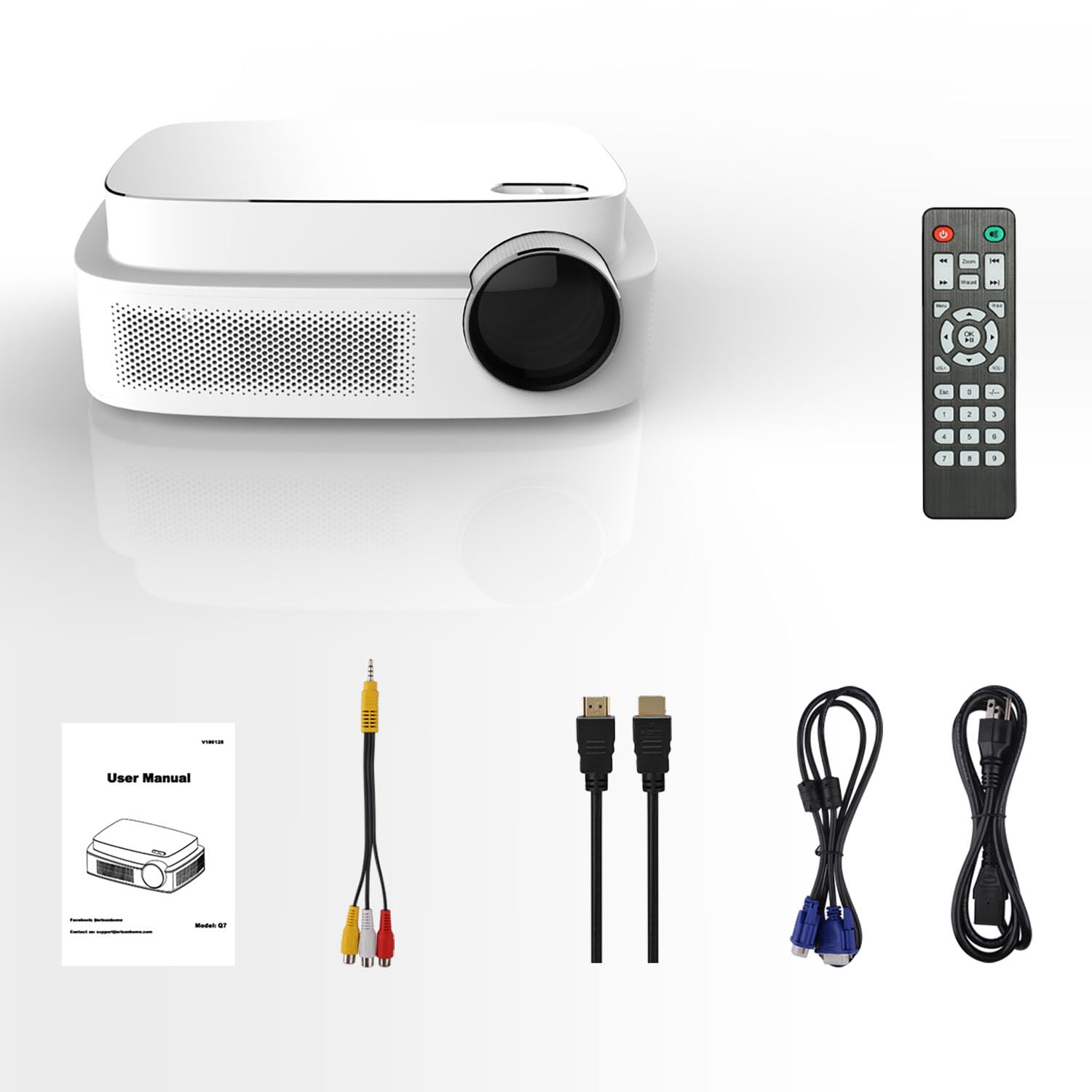 HD 1080p Video Projector with 200