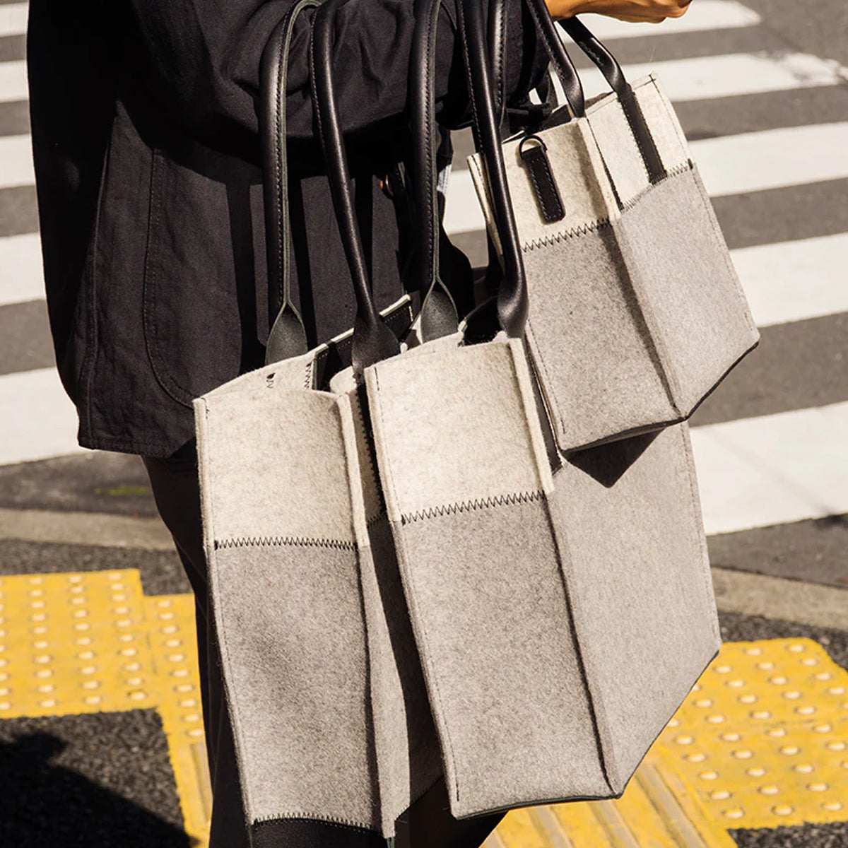 Premium Jaunt Merino Wool Felt Tote Bag - Eco-Friendly & Durable Handmade Women's Purse for Work, Travel & Everyday Use