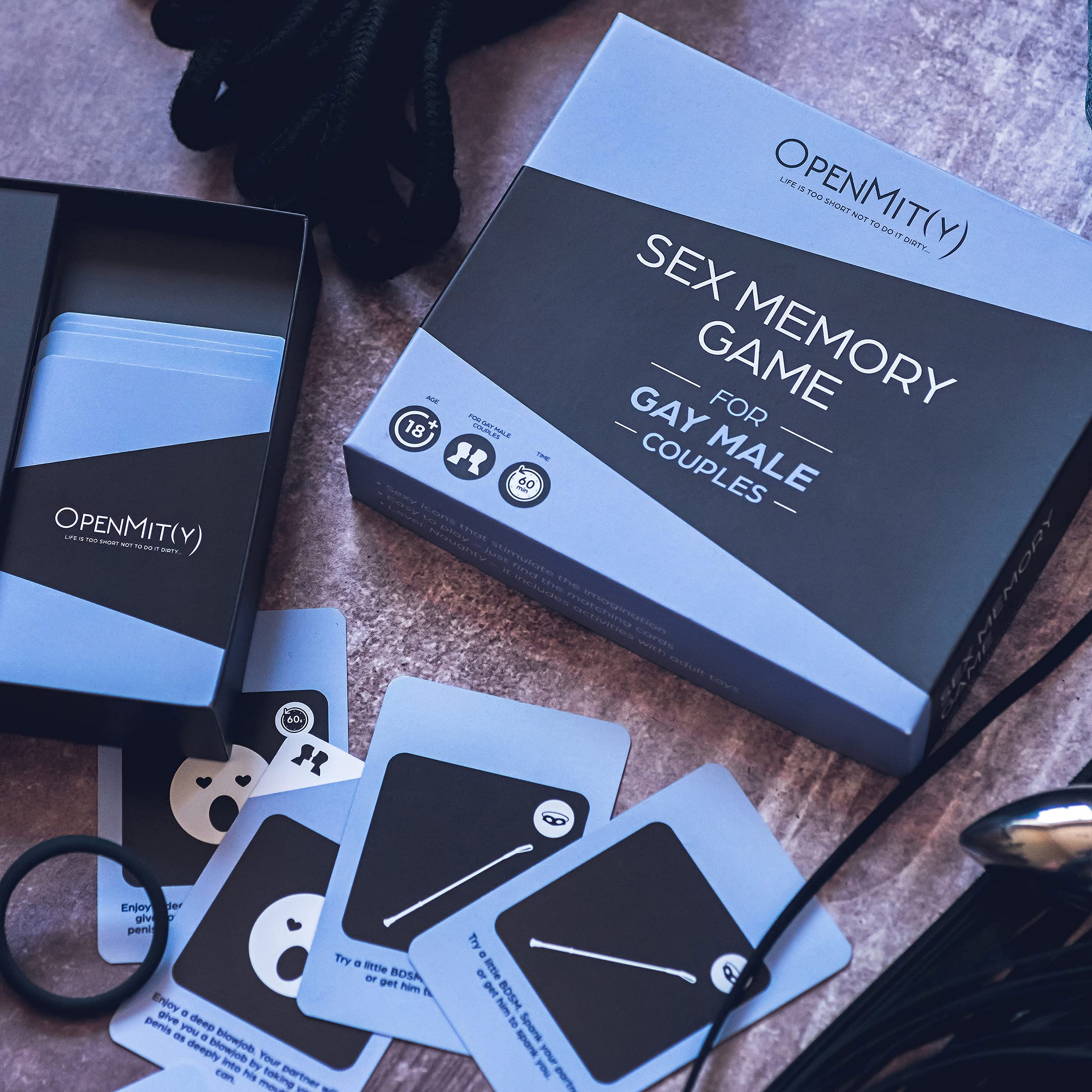 OpenMity Gay Board Game for Male Couples - Romantic Couples Game Night - Unique His & His Gifts for Gay Men - Perfect for Anniversary, Valentine's Day & LGBTQ+ Pride Celebrations
