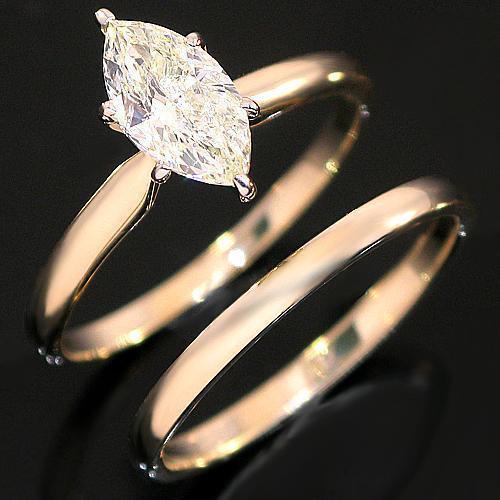 14K Yellow Gold Diamond Bridal Ring Set - 0.99 Carat Total Weight - Perfect for Engagement, Wedding & Anniversary Gifts