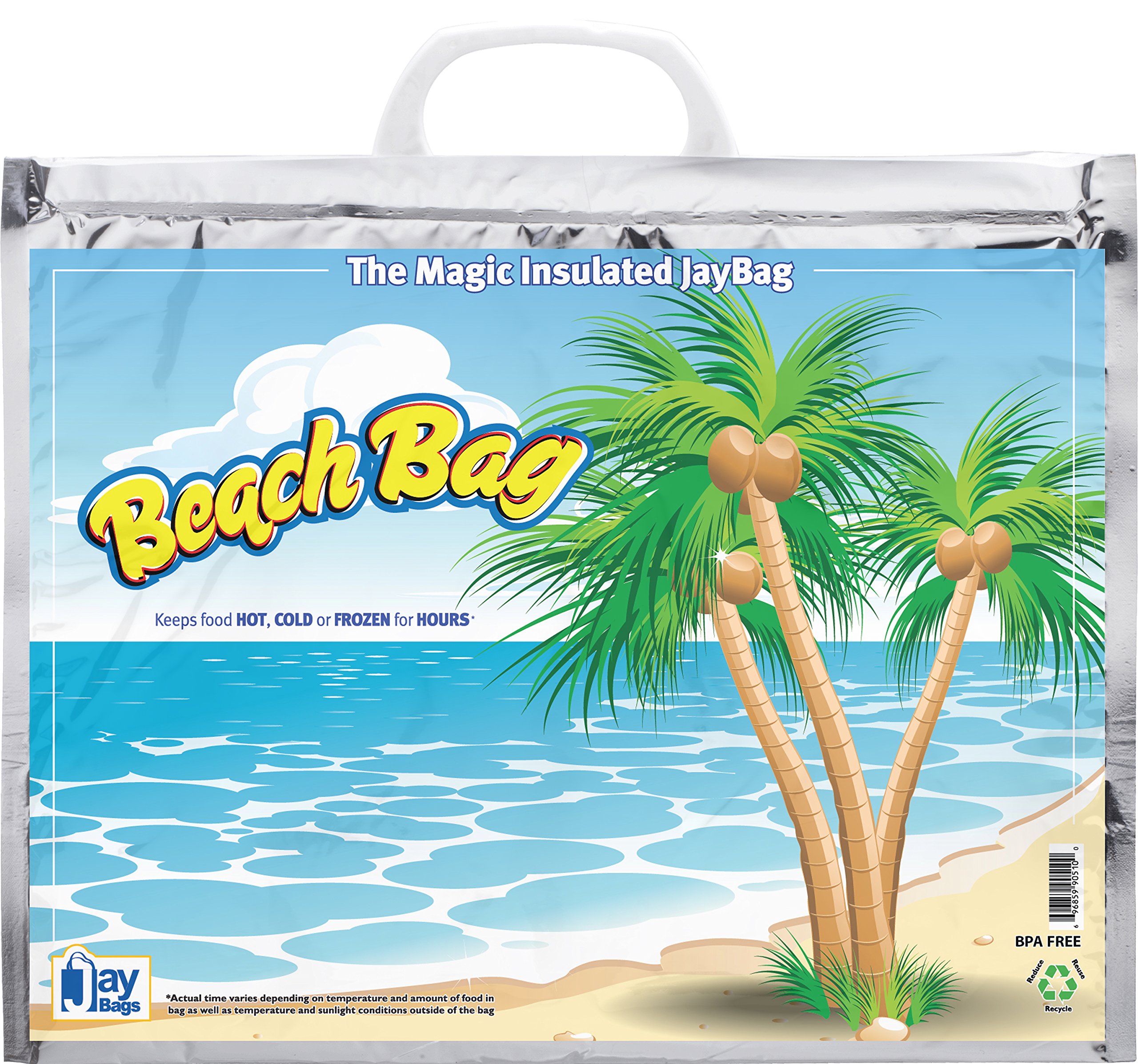Large Insulated Hot & Cold Beach Bag - Reusable Thermal Tote for Picnics, Groceries & Outdoor Activities (Pack of 10)