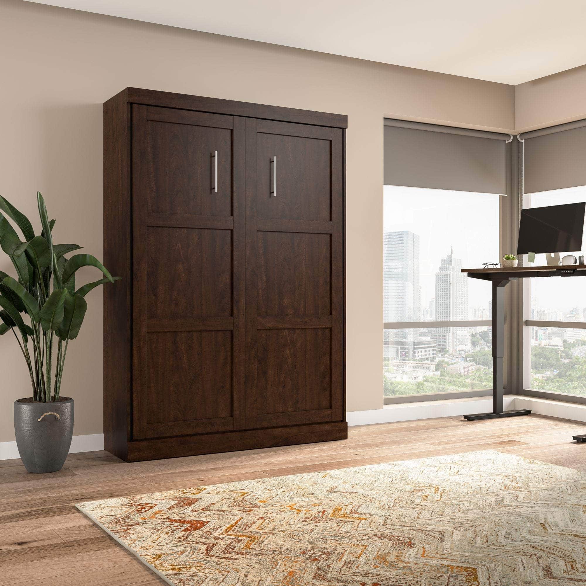 Pur Full Size Murphy Wall Bed with 7 Color Options - Space-Saving Wall Bed for Small Apartments, Guest Rooms & Home Offices
