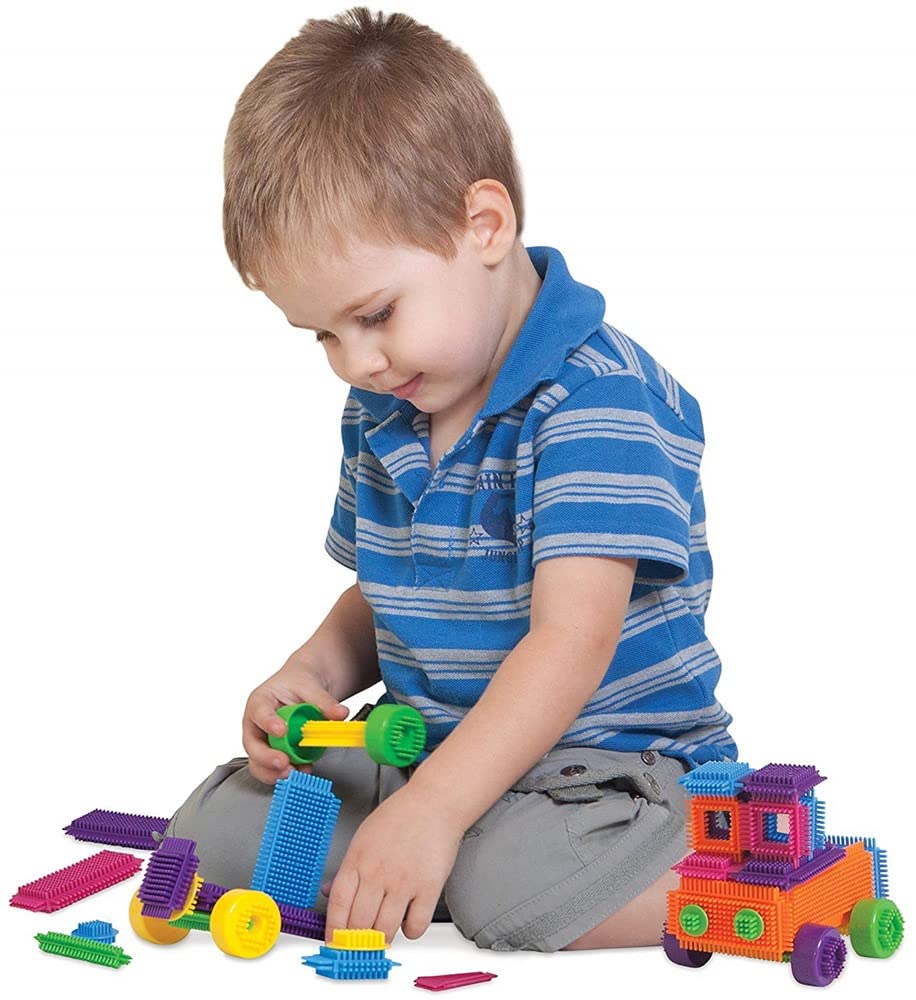 Edushape MagicBrix 72-Piece Building Blocks Set - STEM Educational Toys for Kids Ages 3+, Creative Construction Playset for Indoor & Outdoor Activities