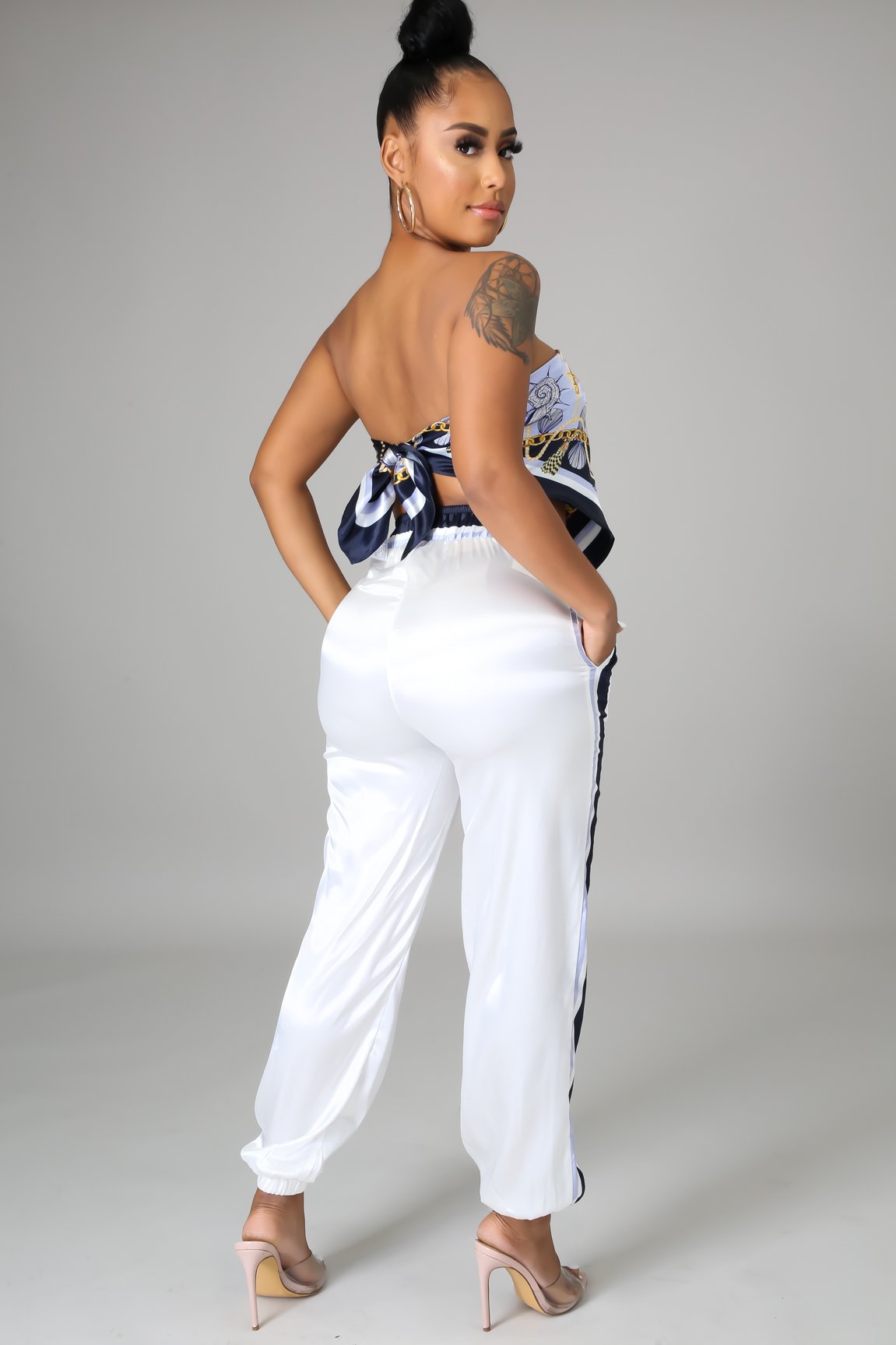 Royal Tropics Women's Pant Set - Soft Lavender & Blue Lounge Wear for Comfortable Relaxation at Home or Vacation