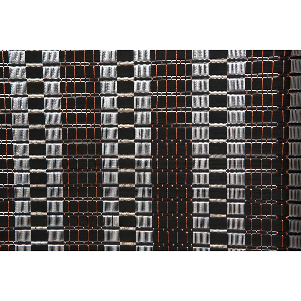 Legacy Decor 6-Panel Room Divider - Black Wood & Bamboo Weave Screen for Home Office, Bedroom Partition and Privacy