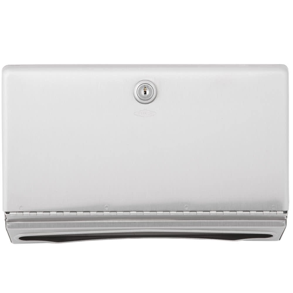 TableTop King B-26212 Commercial Stainless Steel Wall Mount Paper Towel Dispenser - Holds 200 C-Fold Towels for Restaurants, Kitchens & Office Use