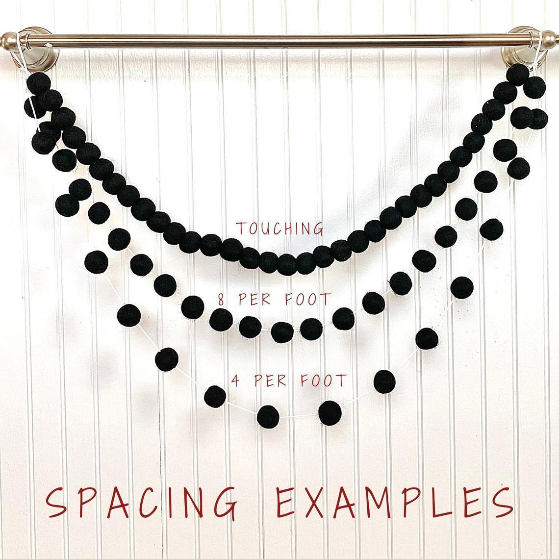 Custom Felt Ball Garland - Handmade Wool Felt Balls Decor for Nursery, Wedding, Party & Home Decorations - Perfect for Baby Showers, Christmas Tree & Wall Hangings