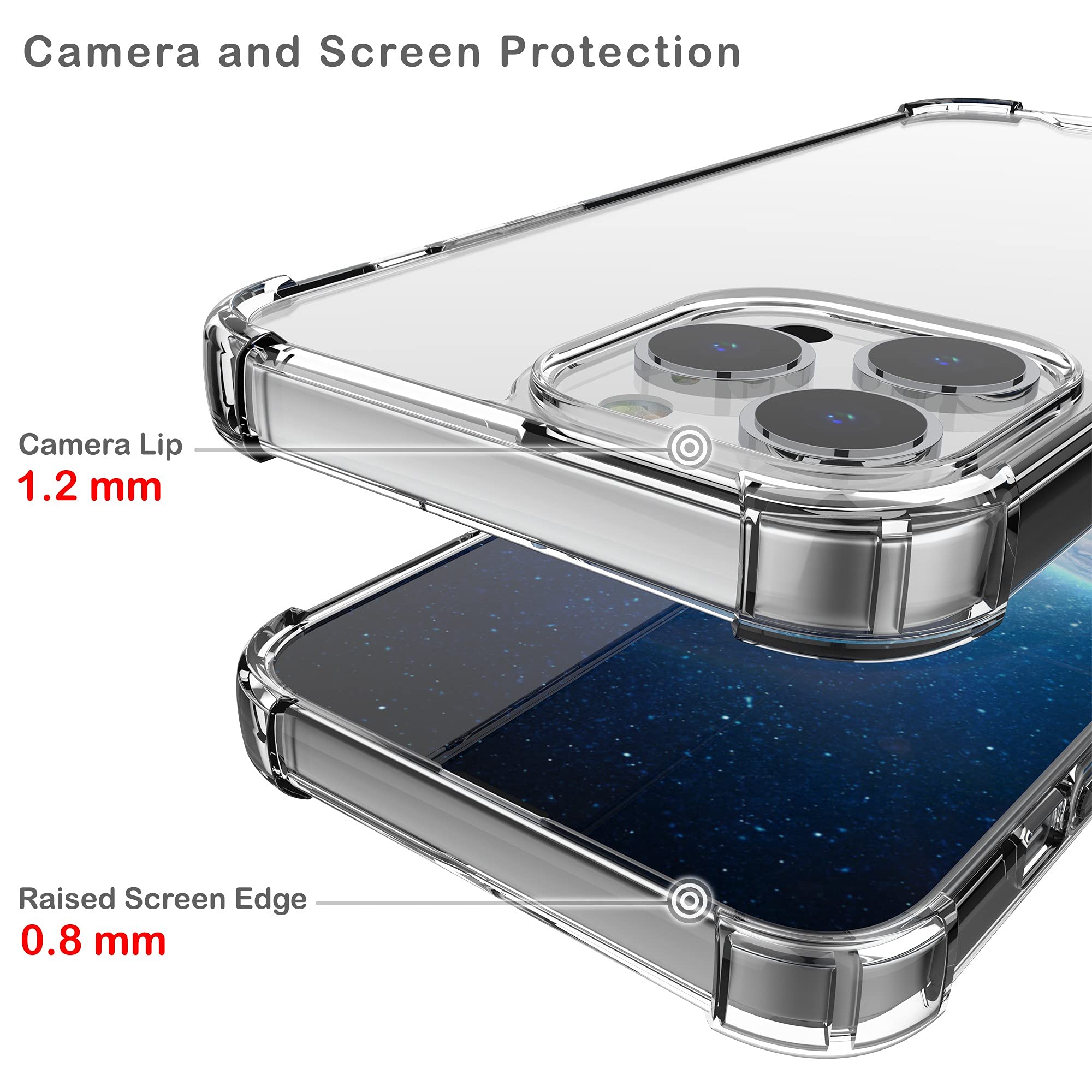 BEYOND CELL AquaFlex iPhone 13 Pro Max Case (6.7 Inch) - Ultra Slim Clear Shockproof Phone Cover with Full Body Protection | Perfect for Everyday Use, Travel & Outdoor Activities