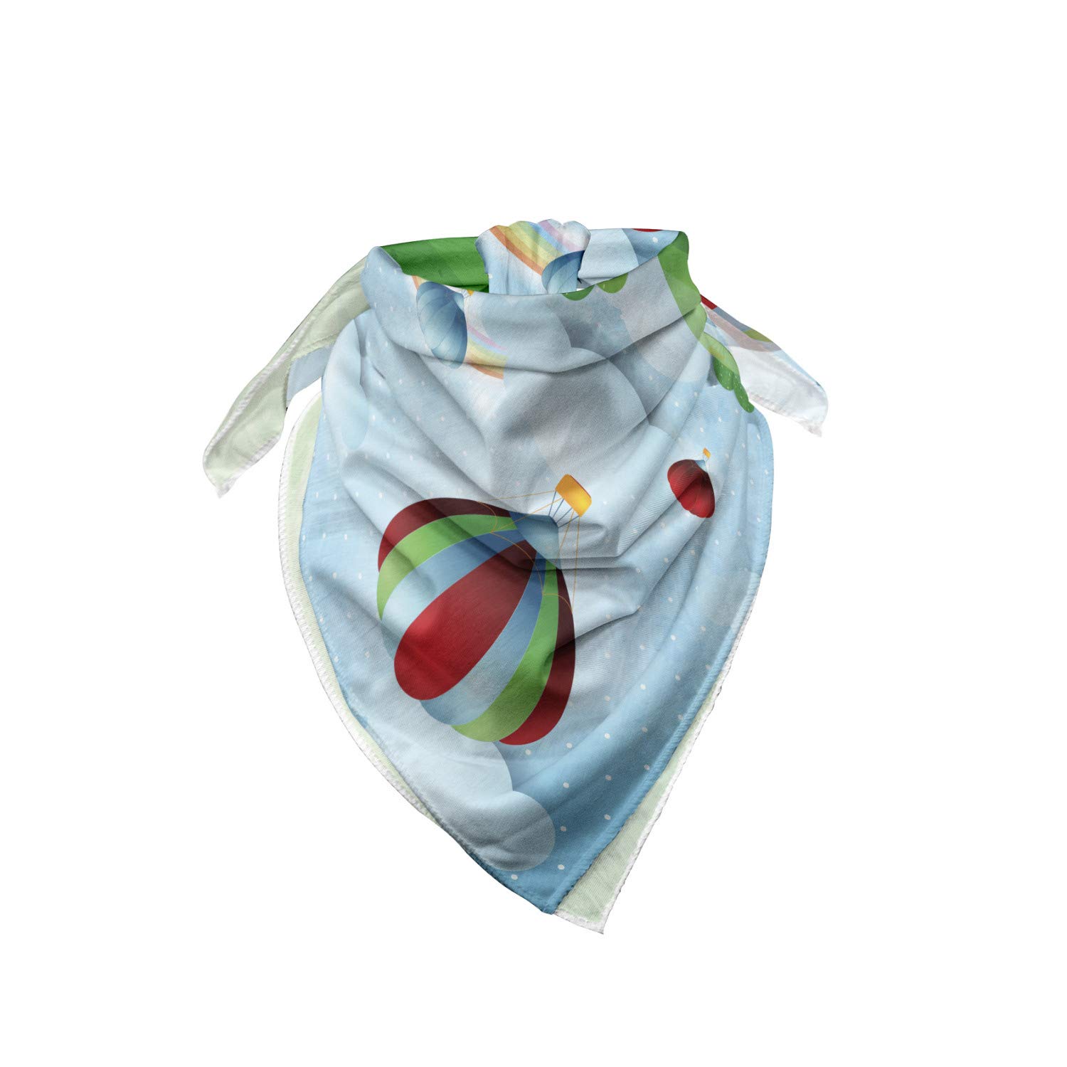 Ambesonne Rainbow Bandana - Circular Rainbow Halo Pattern Unisex Head & Neck Scarf for Men Women - Perfect for Music Festivals, Outdoor Activities & Fashion Accessories