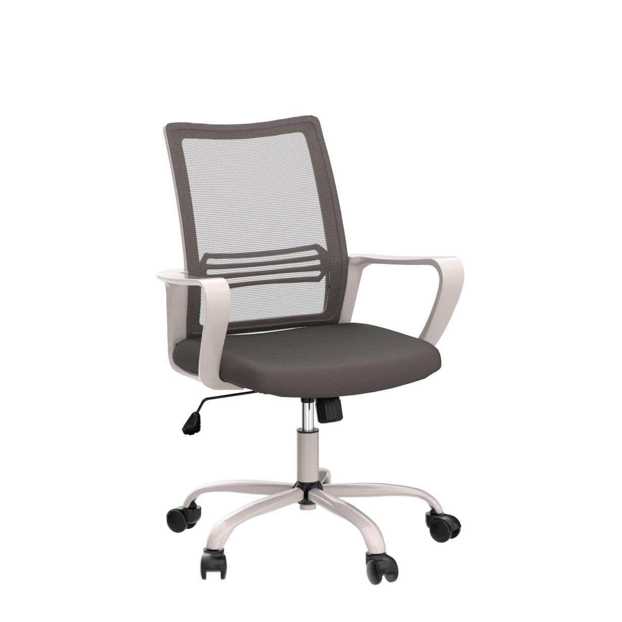 Ergonomic Mesh Office Chair with Lumbar Support & Adjustable Armrests - Mid Back Computer Desk Chair, Swivel Rolling Task Chair for Home Office, Gaming, and Living Room Workspace