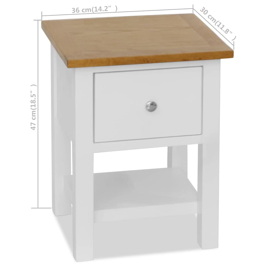 2-Piece Solid Oak Wood Dresser Set with Drawers - 14.2
