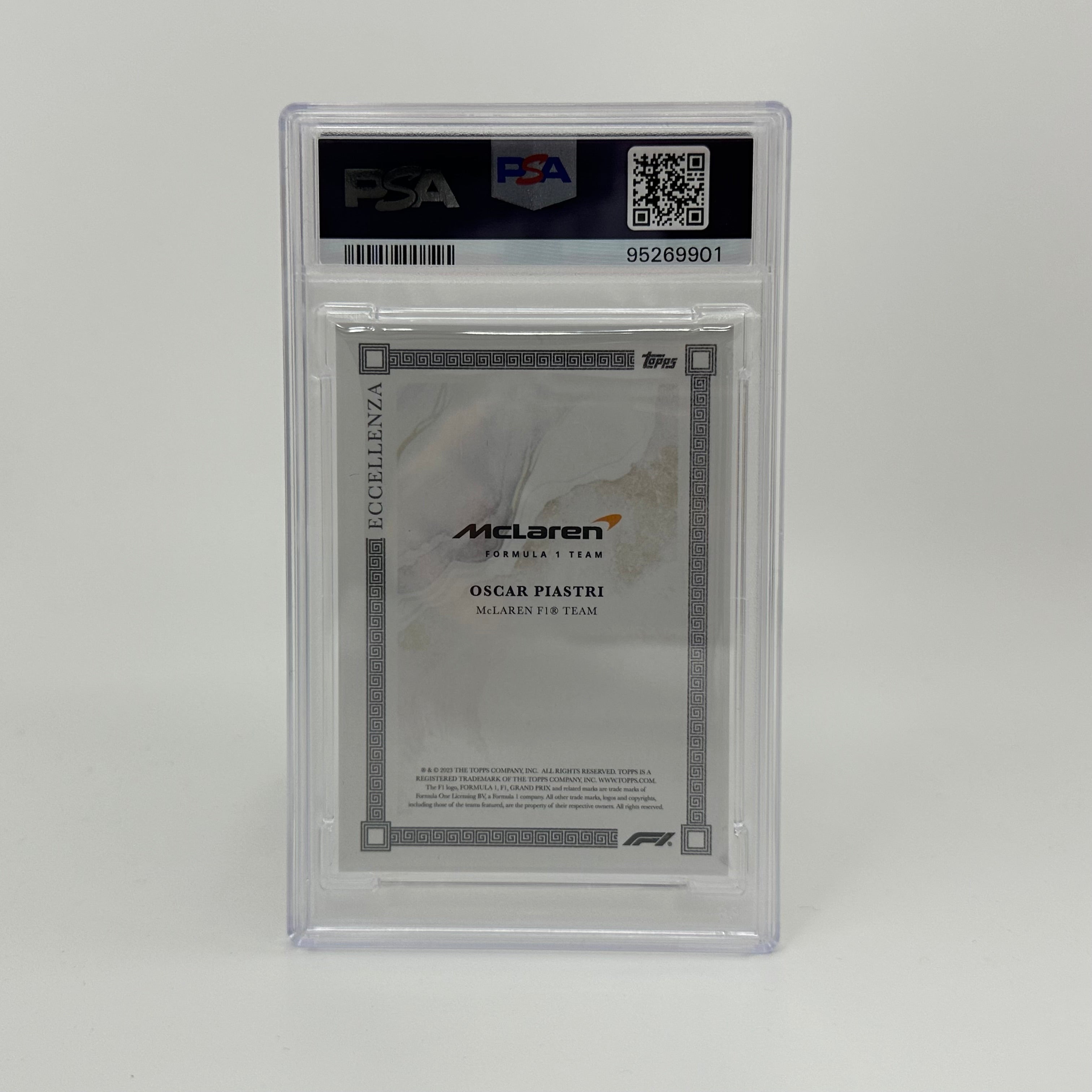 PSA 8 Graded Oscar Piastri 2023 Topps Eccellenza F1 Racing Card - Perfect for Collectors & Formula 1 Fans