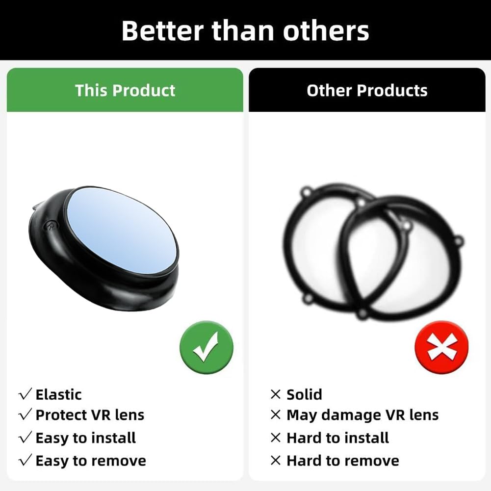 Scratch-Resistant VR Lens Protector & Spacer for Meta/Oculus Quest 3 - Anti-Myopia Frame, Controller & Headset Accessories - Perfect for Gaming, Virtual Reality, and Eye Protection