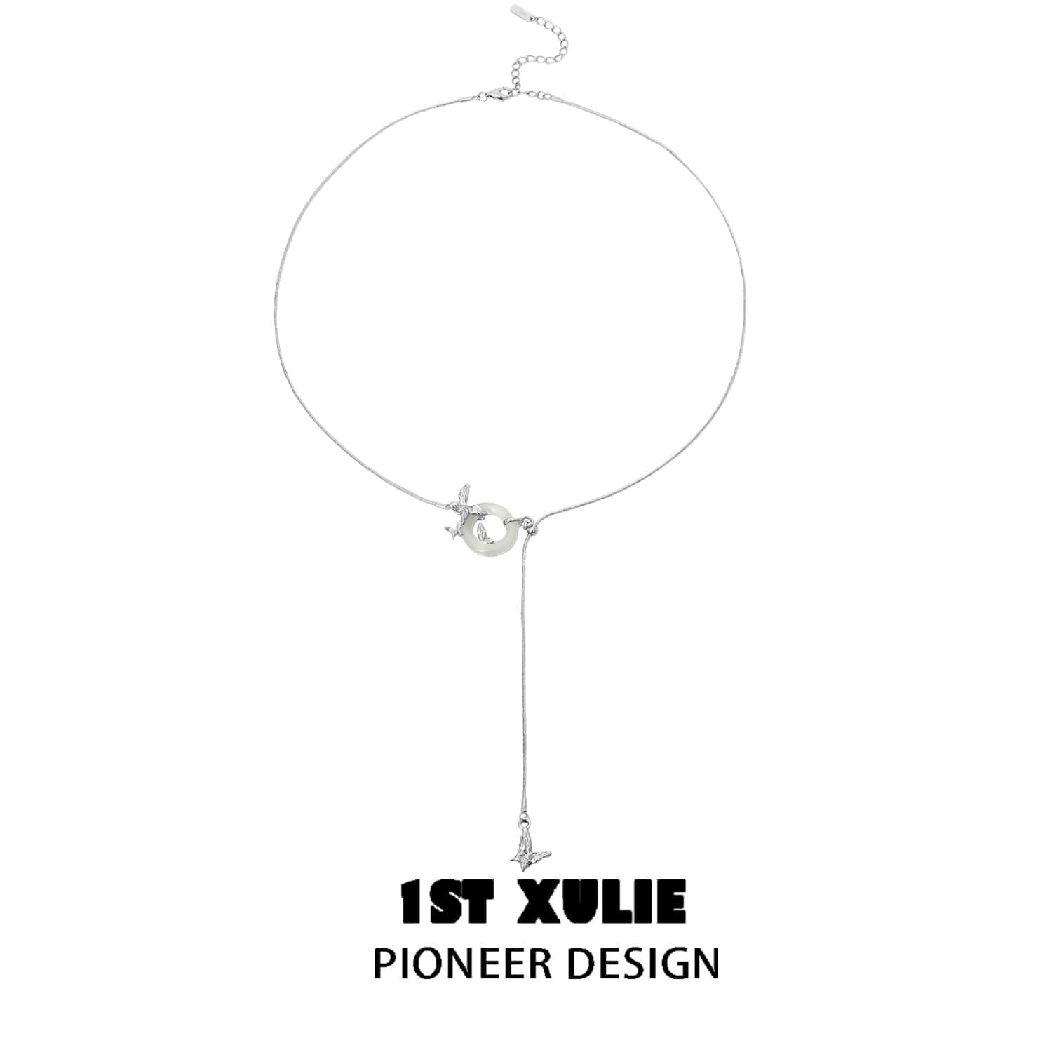 Whiterfly S925 Sterling Silver White Chalcedony Necklace for Women - Elegant Gemstone Jewelry Gift for Birthday, Anniversary & Special Occasions