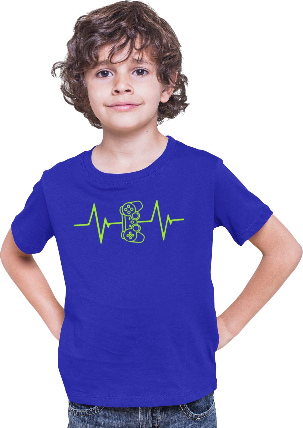 Youth Gamer Heartbeat EKG Graphic Funny T-Shirt for Men & Women - Cool Gaming Tee for Esports, Casual Wear & Gamer Gifts